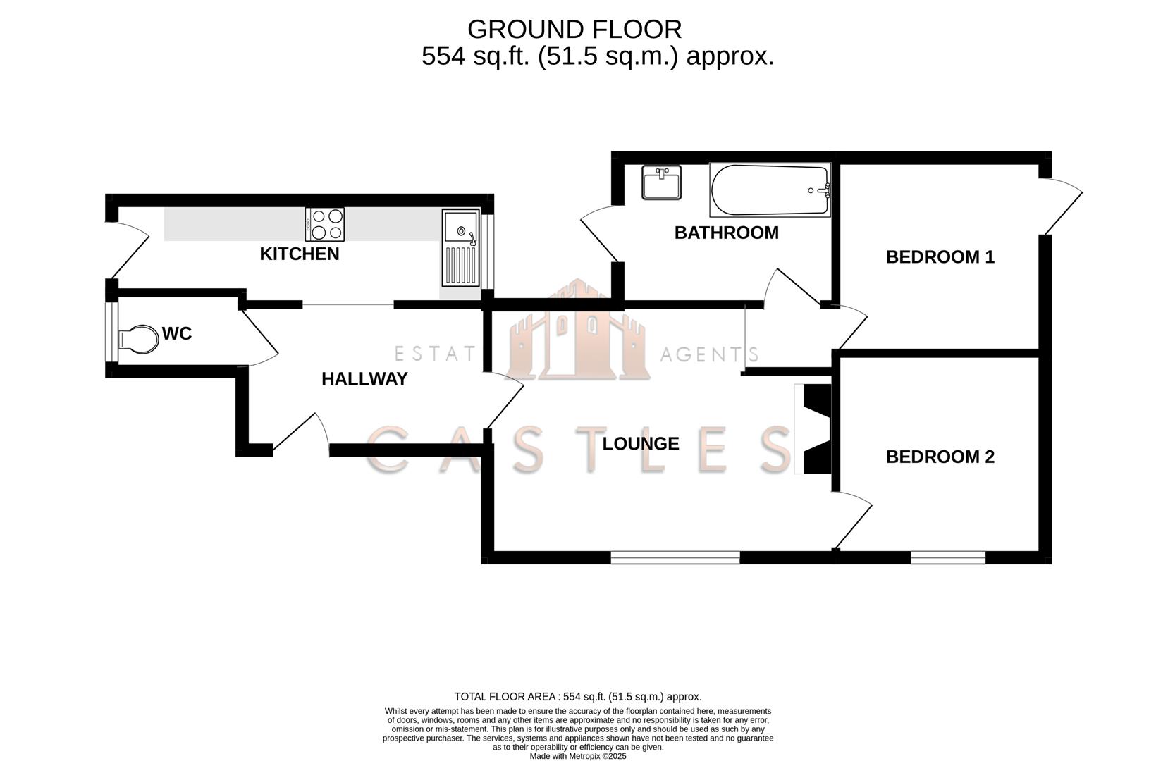 Garden Flat, 15, Auckland Road West, Southsea floorplan