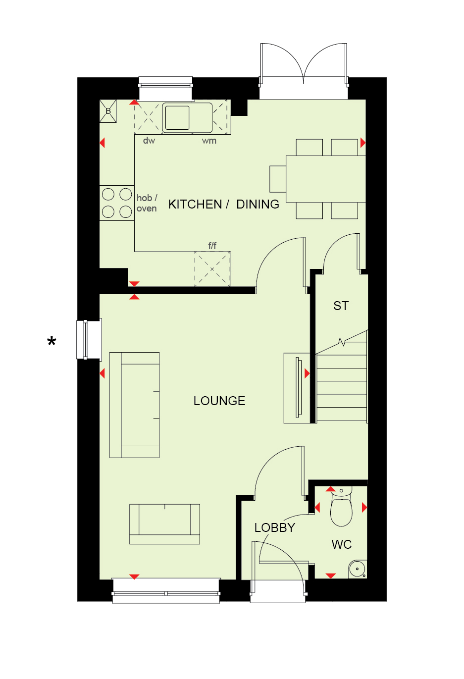 HA61726, Rhodfa'r Hen Chwarel, Llanwern, Newport floorplan