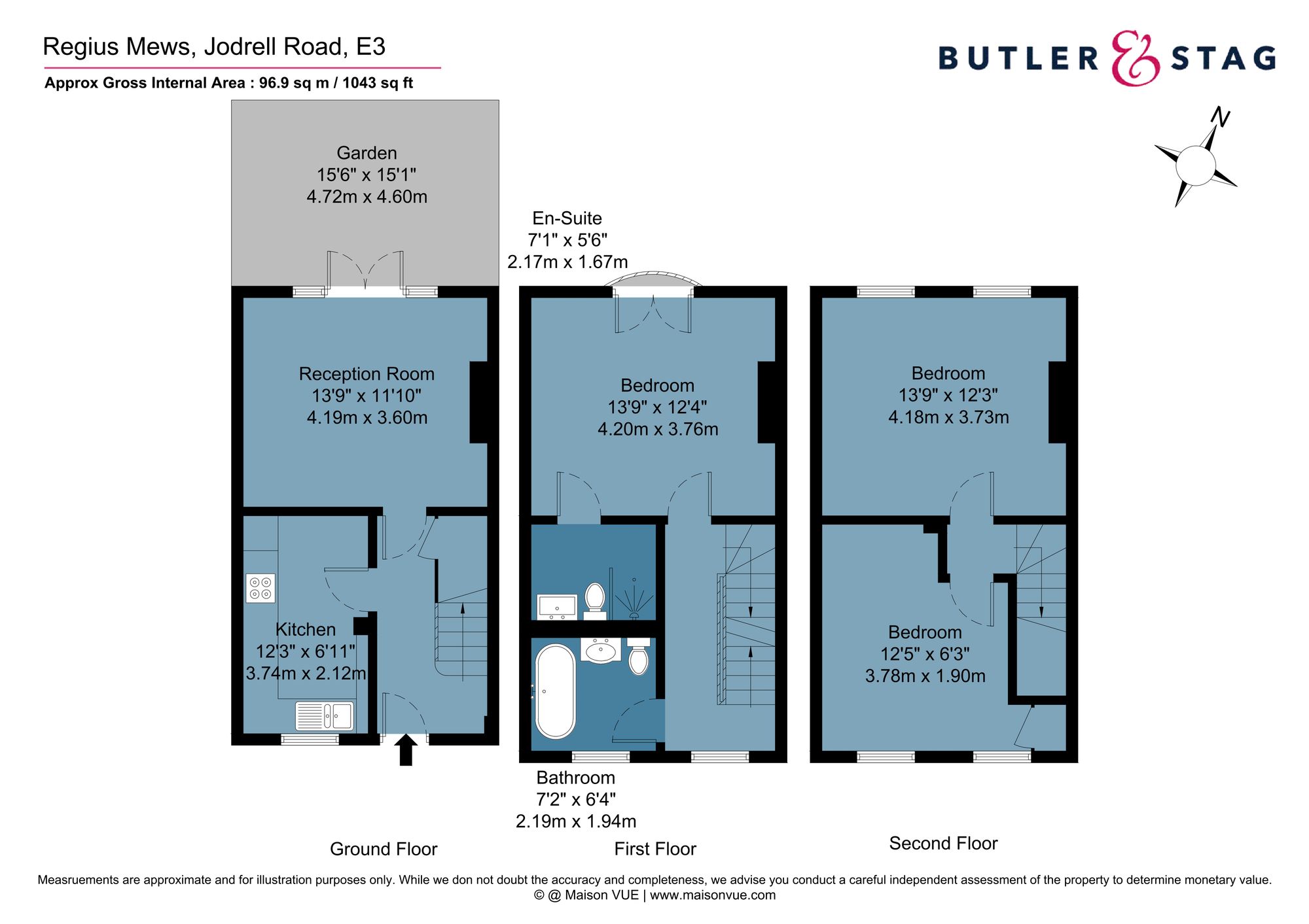 6b Regius Mews, Jodrell Road, London floorplan