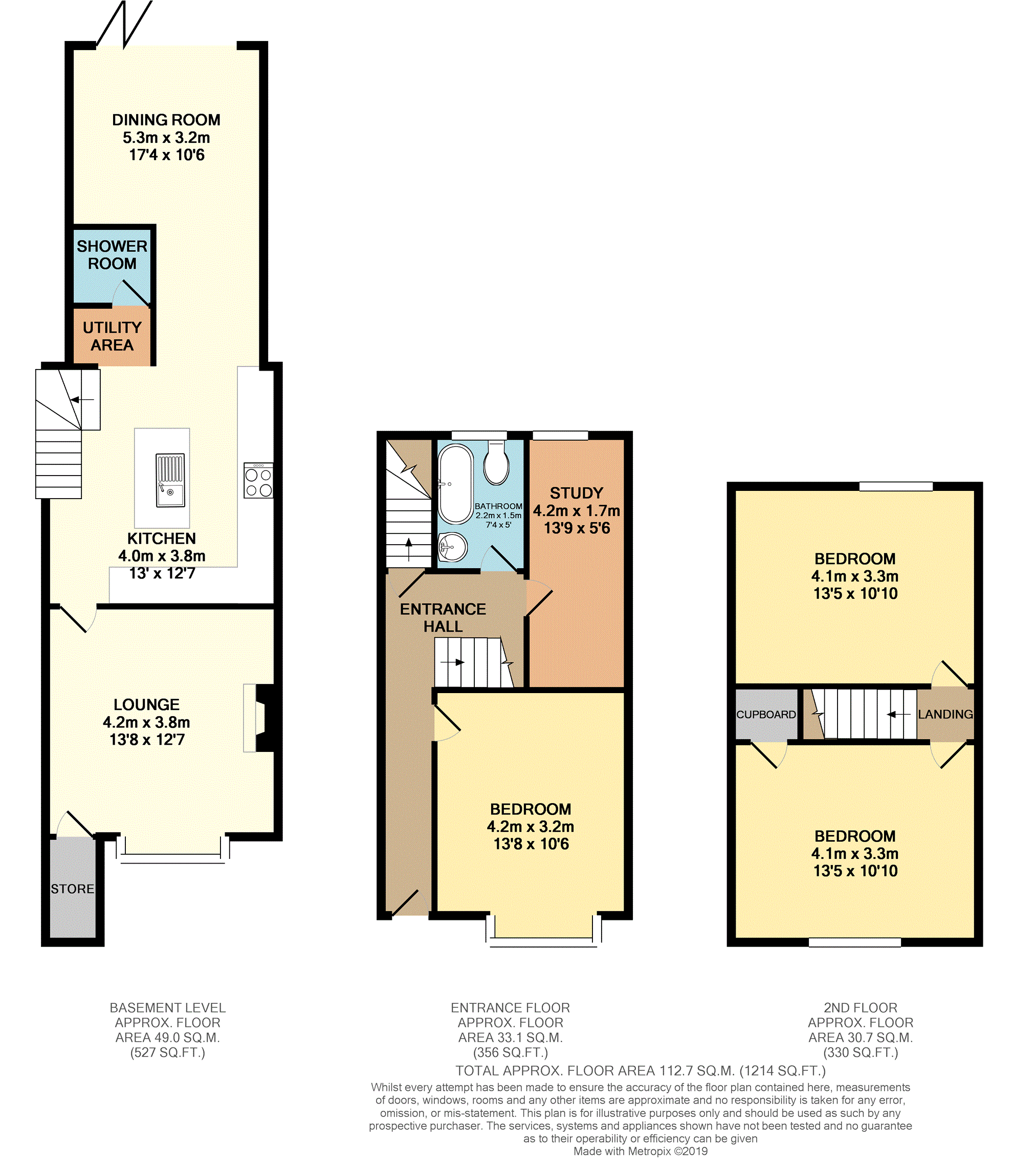 3 Bedrooms Terraced house for sale in Castle Avenue, Rochester ME1