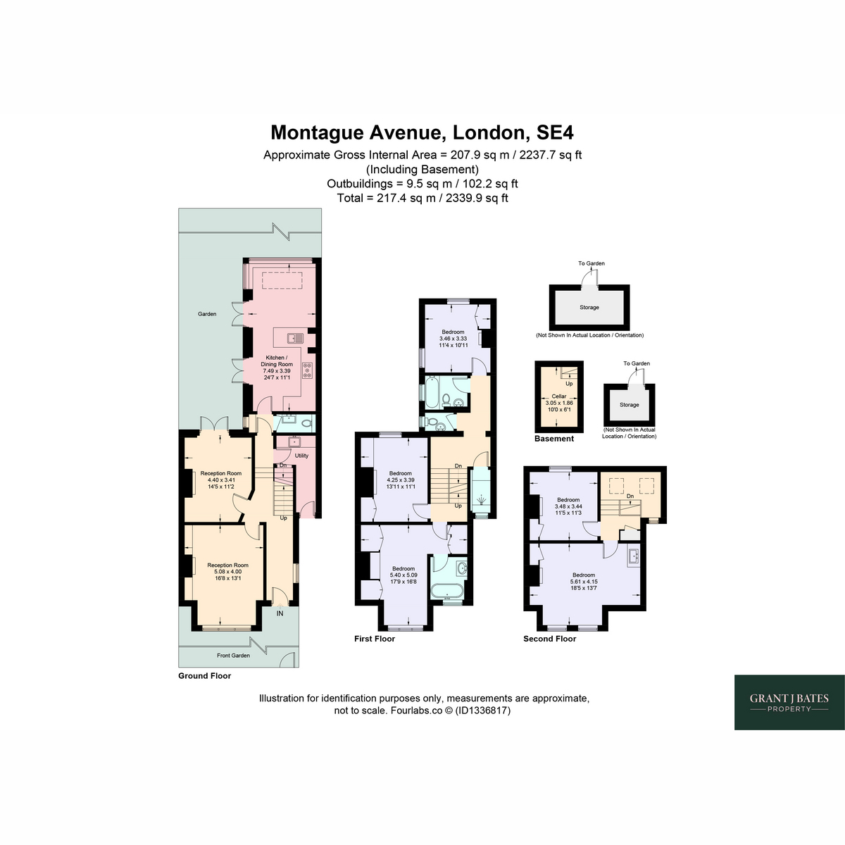 19, Montague Avenue, London floorplan