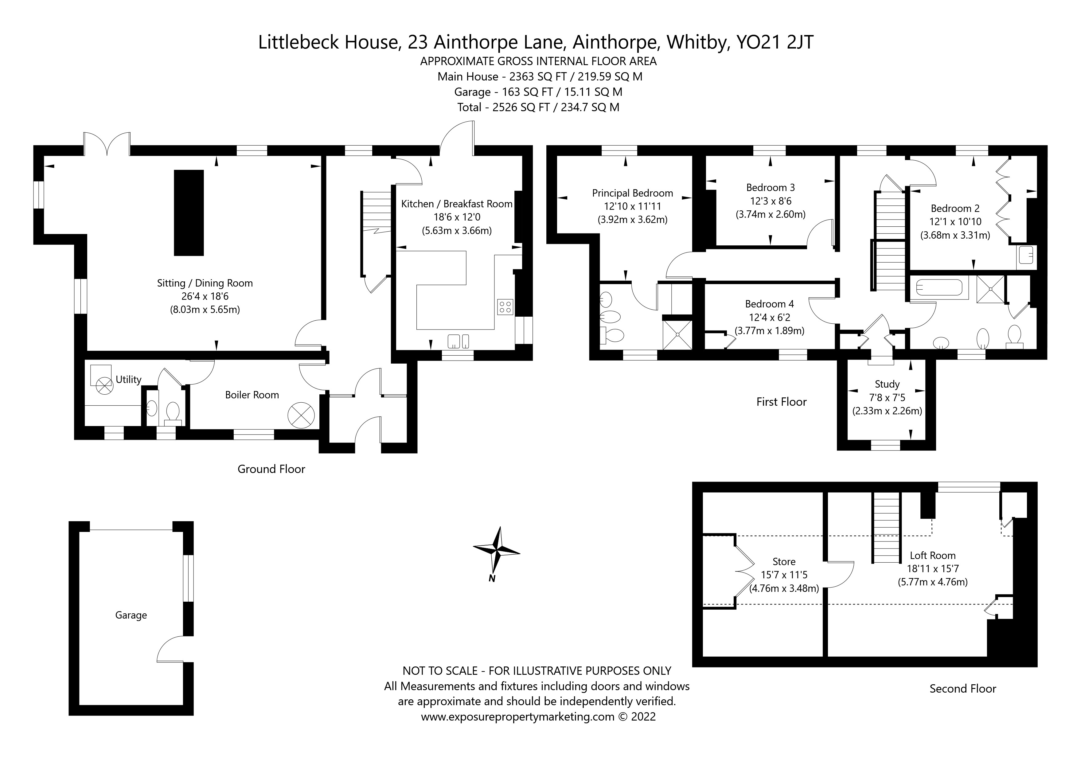 Ainthorpe Lane, Ainthorpe, Whitby, North Yorkshire YO21, 4 bedroom detached house for sale
