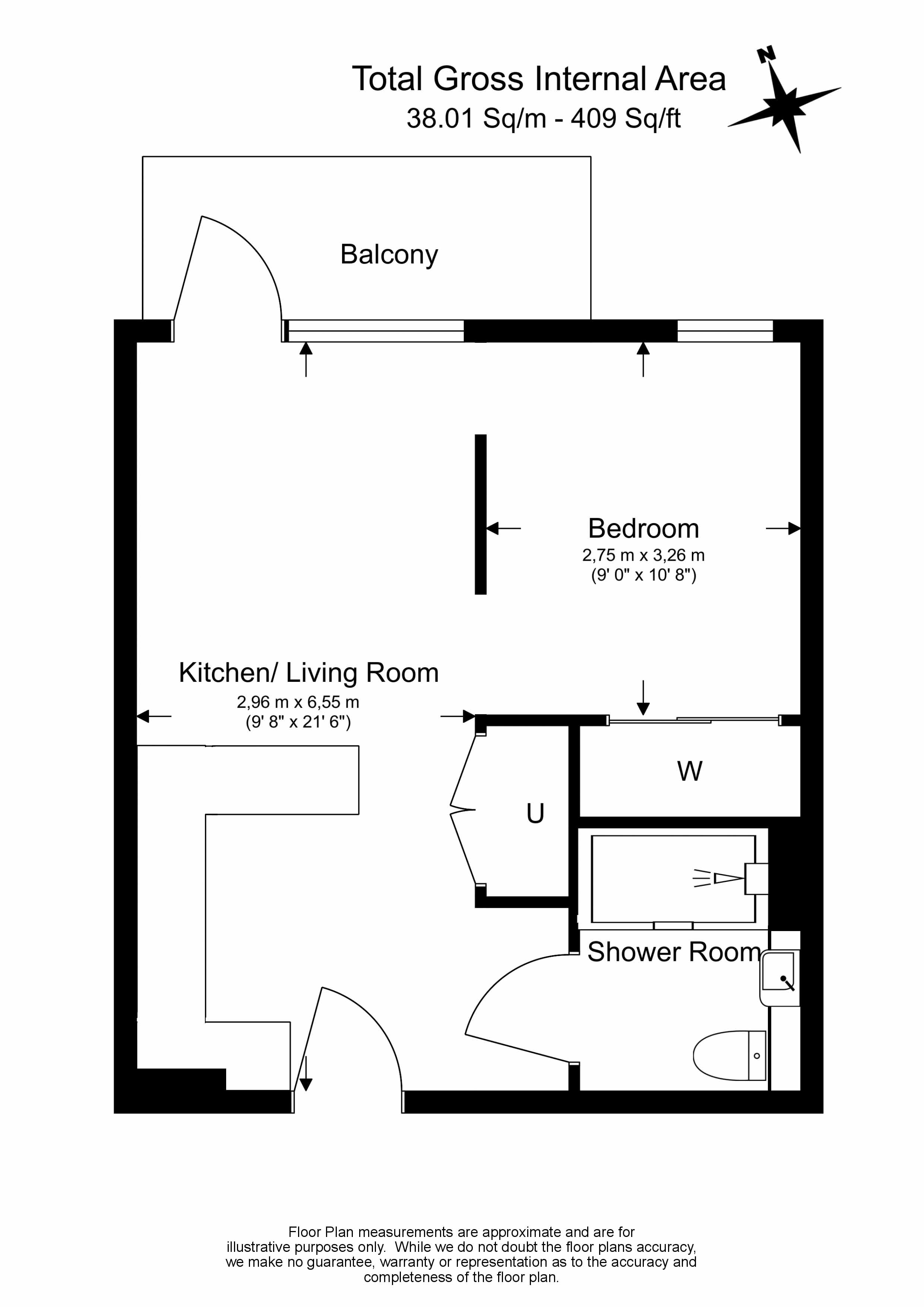 Flat 75, Arber House, 2, Greenleaf Walk, Southall floorplan
