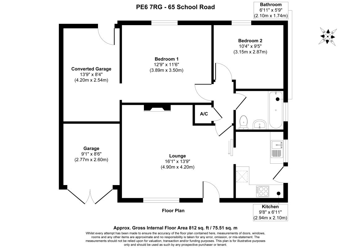 65, School Road, Peterborough floorplan