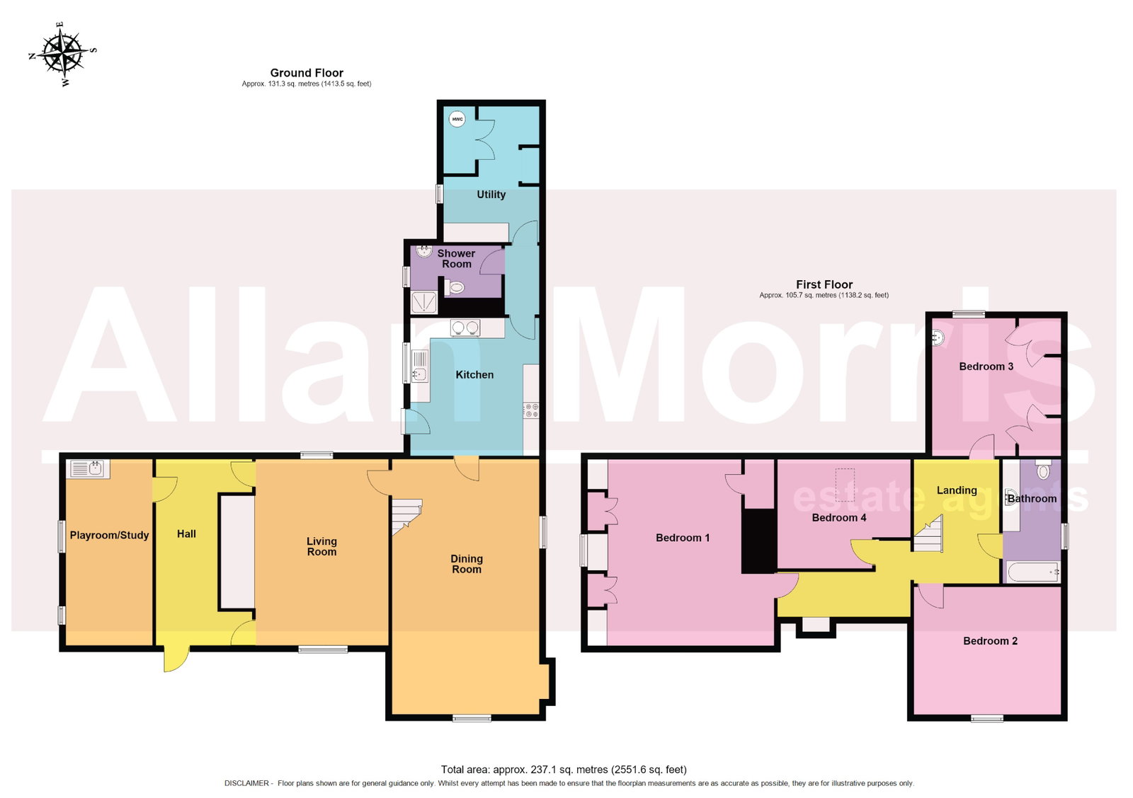 The White House, Pershore floorplan