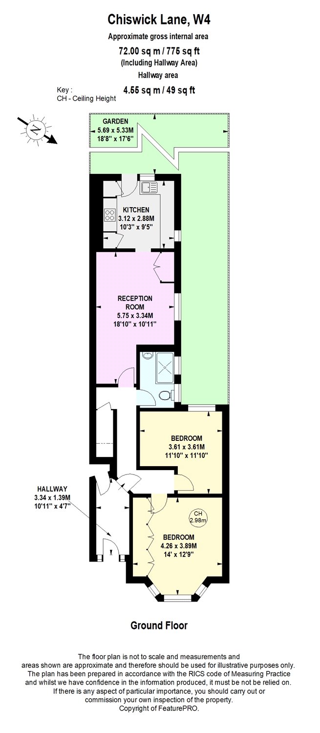 2 Bedrooms Flat for sale in Chiswick Lane, Chiswick, London W4