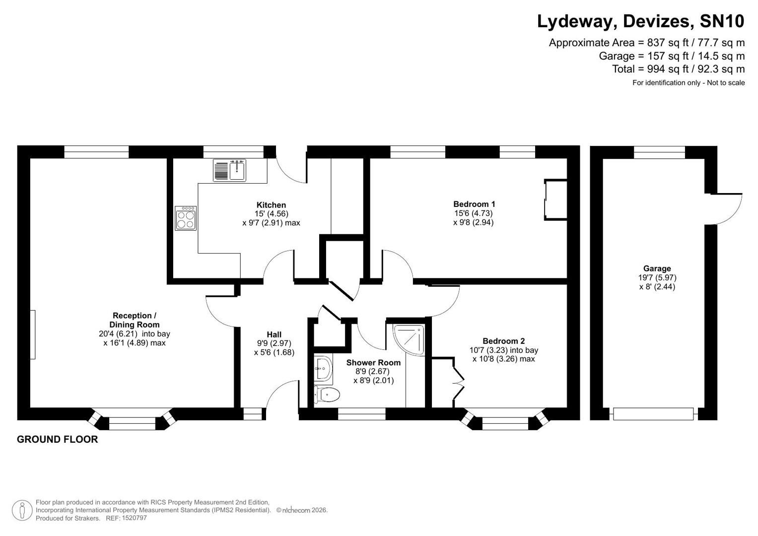 3 The Clock Inn Park, Devizes floorplan