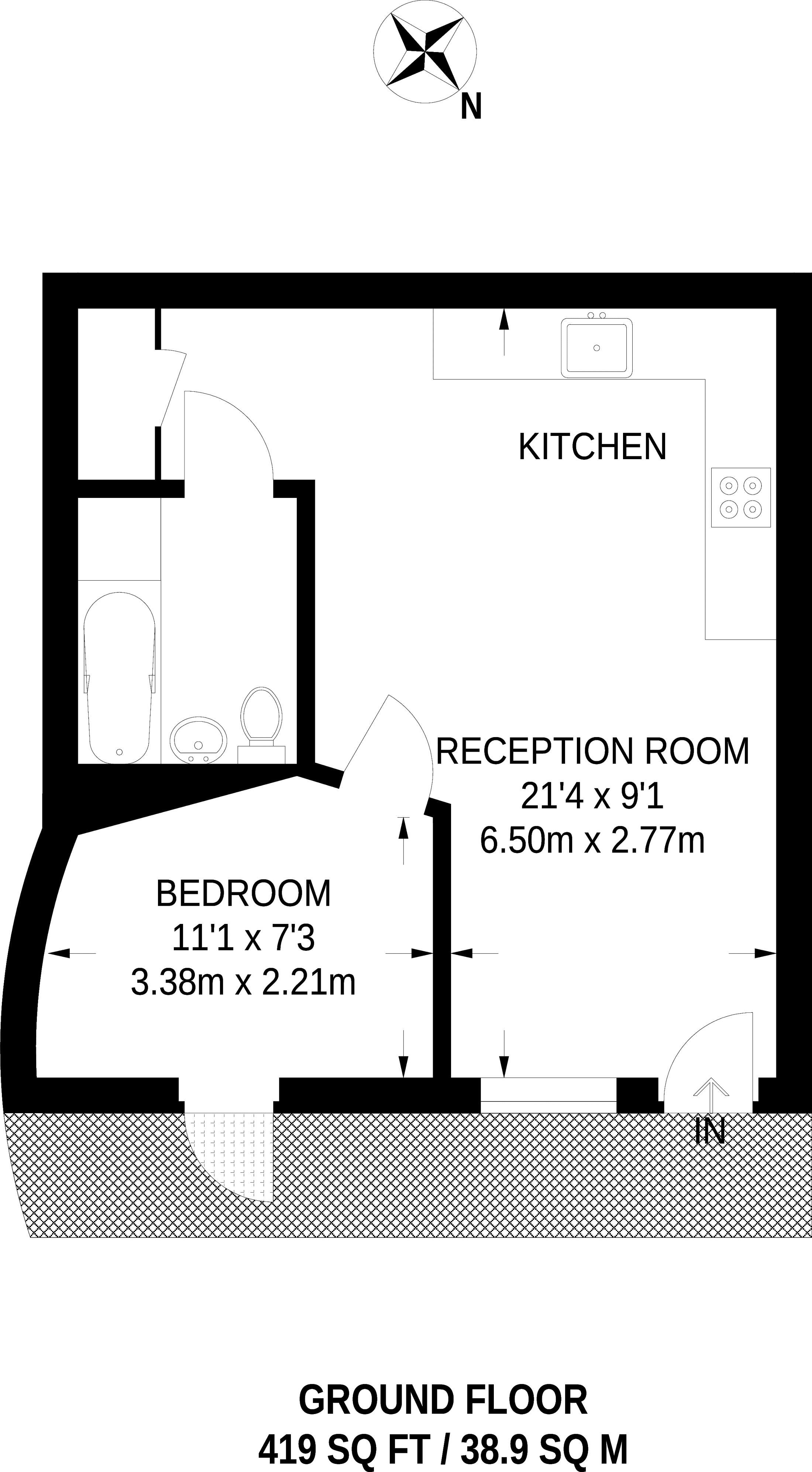 1 Bedrooms Flat to rent in Guildford Road, Woking GU22