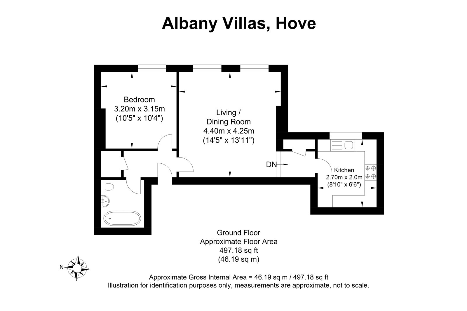 Flat 4, 7, Albany Villas, East Sussex floorplan