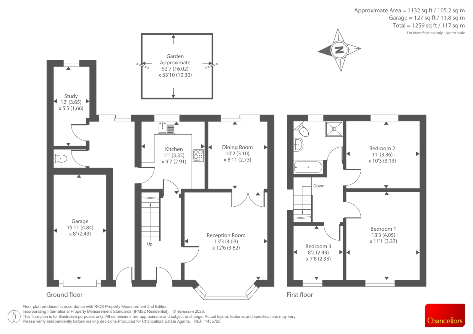 12, Woodruff Close, Oxford floorplan