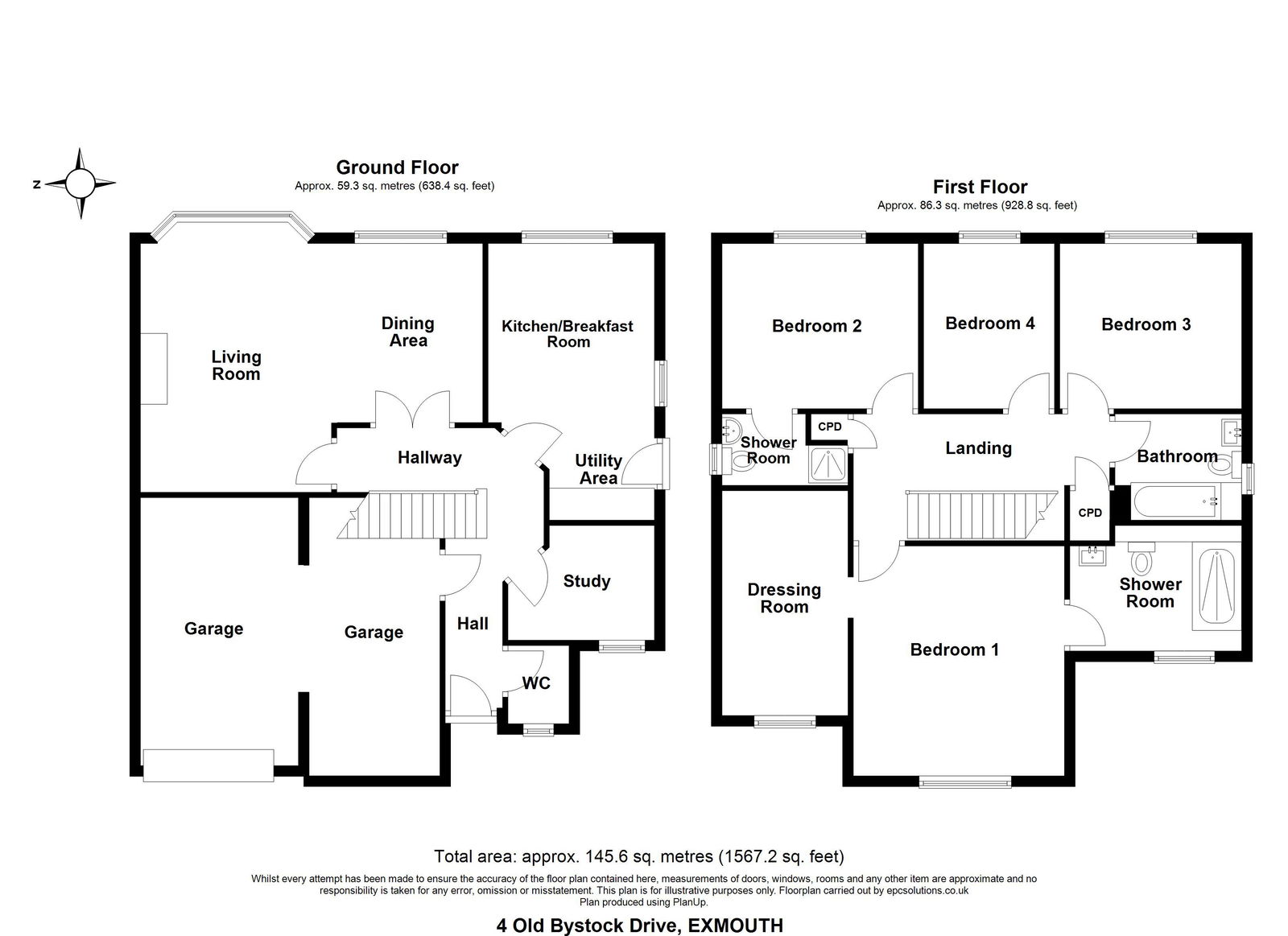 4, Old Bystock Drive, Exmouth floorplan