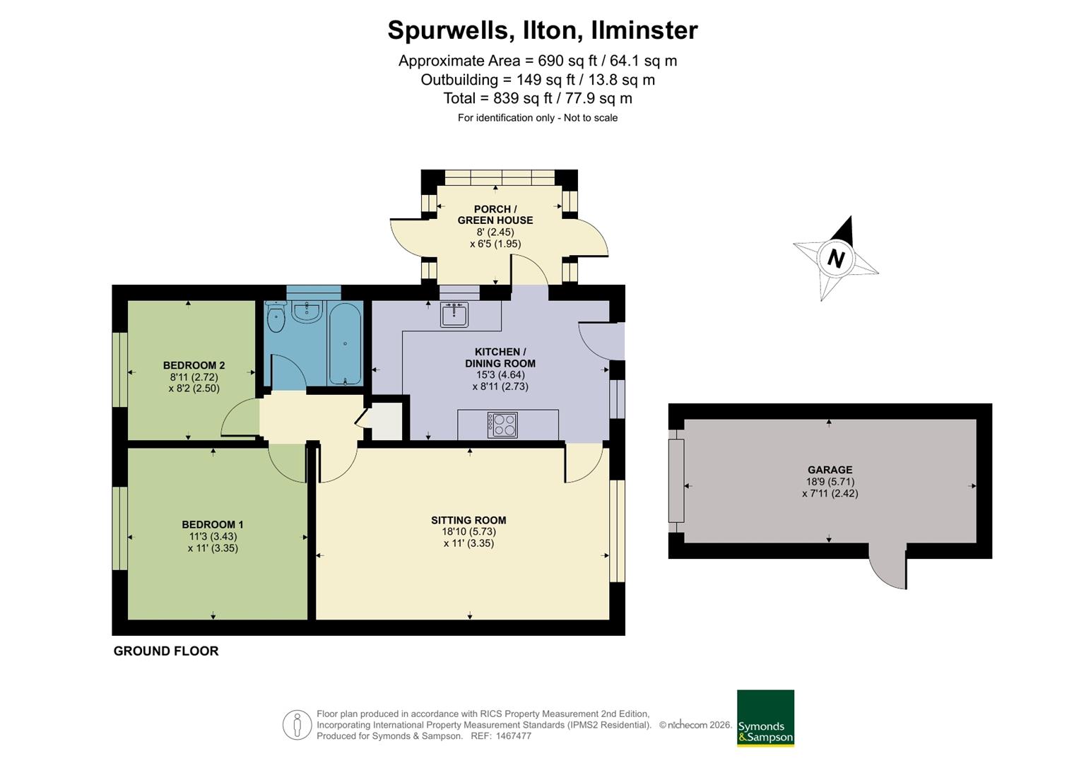 12, Spurwells, Ilminster floorplan