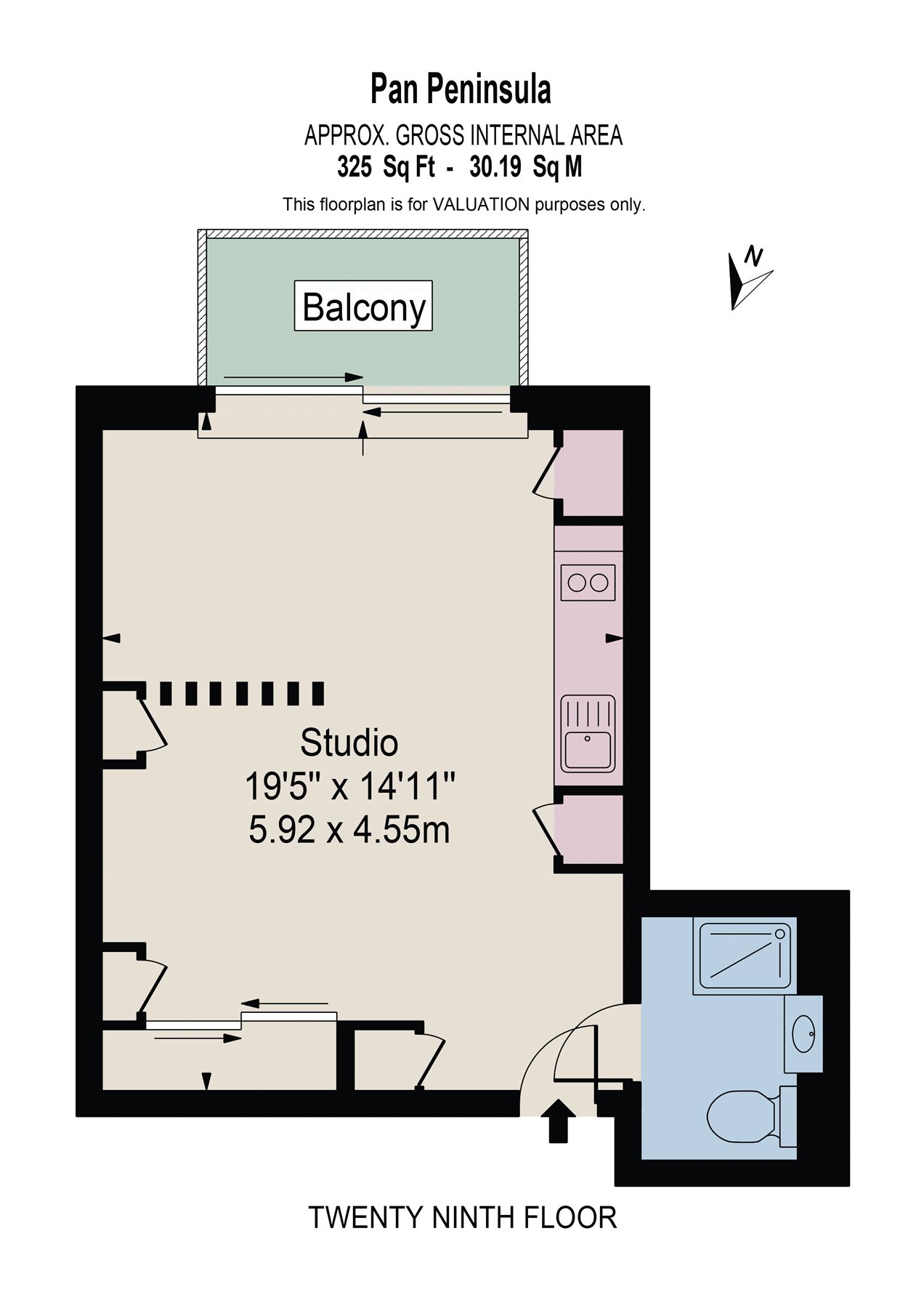 Flat 2909, 3, Pan Peninsula Square, London floorplan