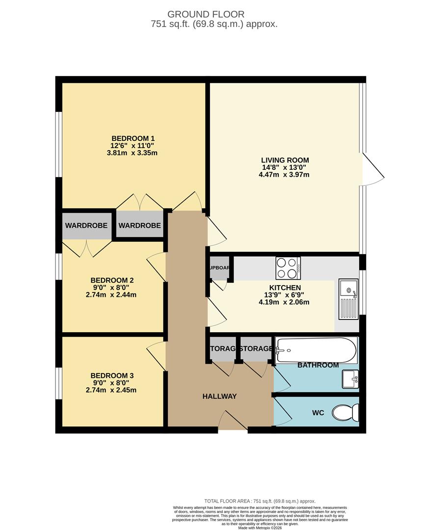 11 Tilford Court, Sutton Place, Bexhill-On-Sea floorplan