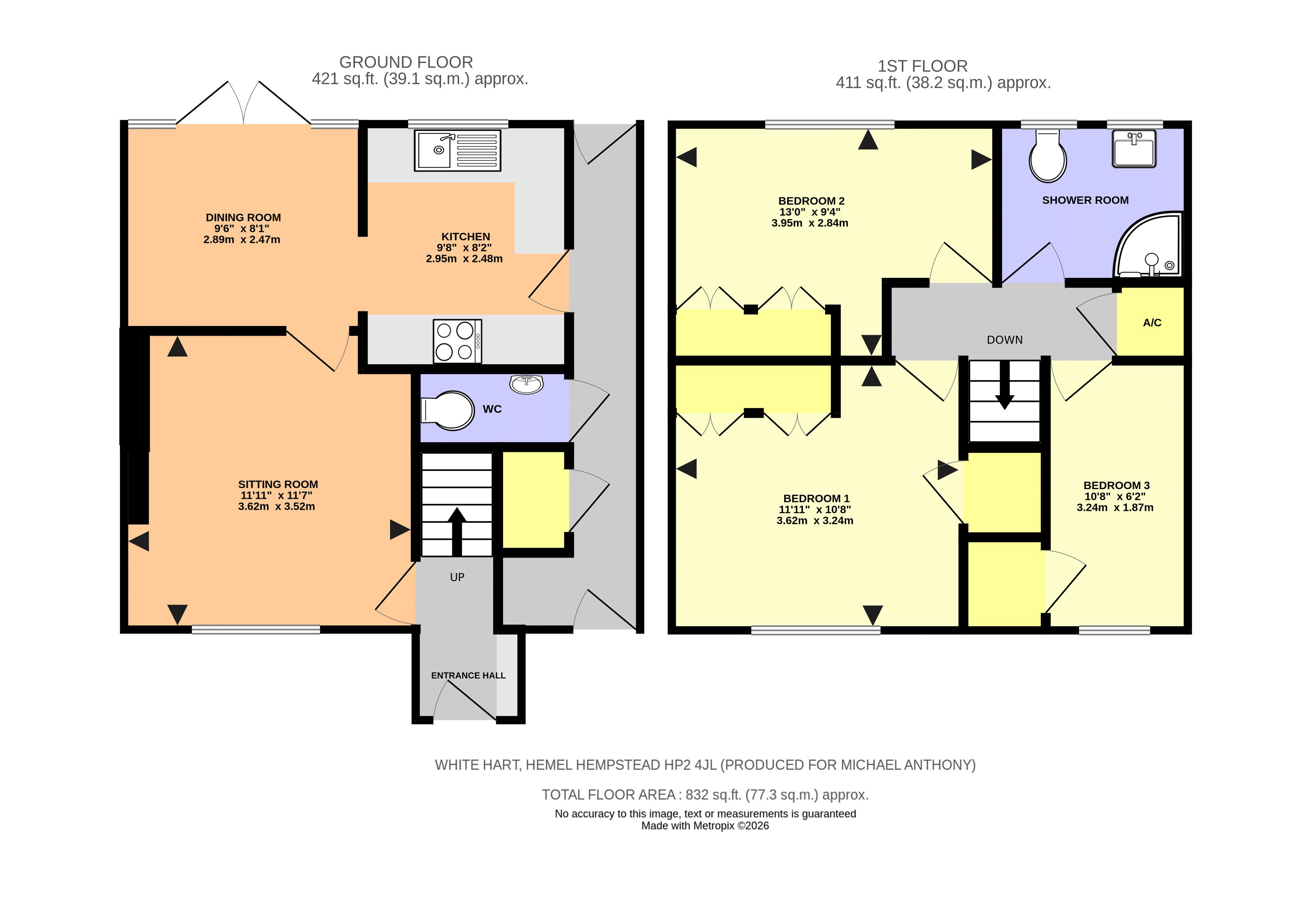 41, White Hart Drive, Hemel Hempstead floorplan