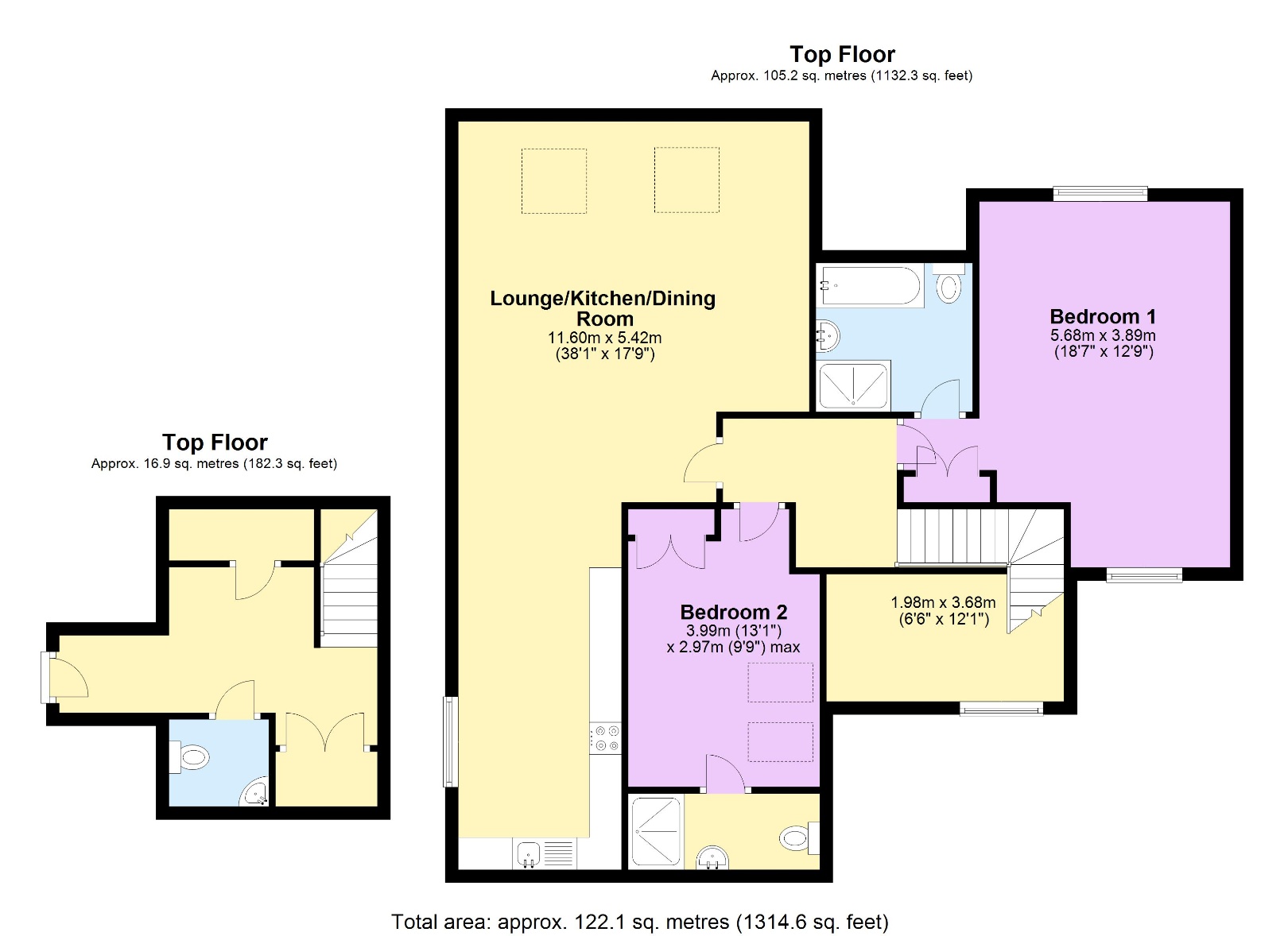 Berrington Close, Ipsley, Redditch B98, 2 bedroom flat for sale