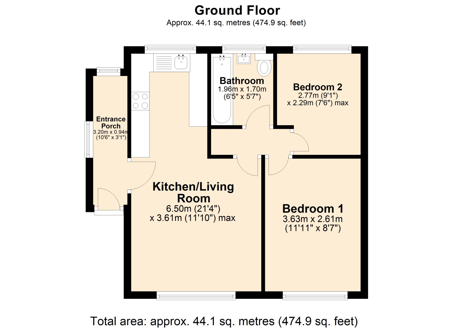 11 The Bungalows, Clevelands Road, Burnley BB11, 2 bedroom bungalow for