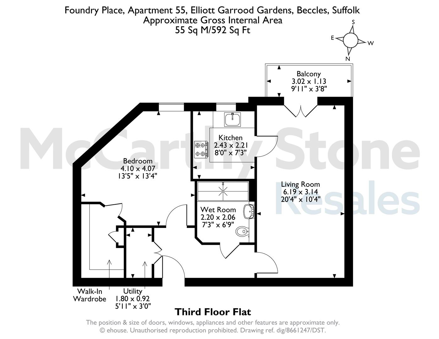55 Foundry Place, Off the Gosford Road, Beccles floorplan
