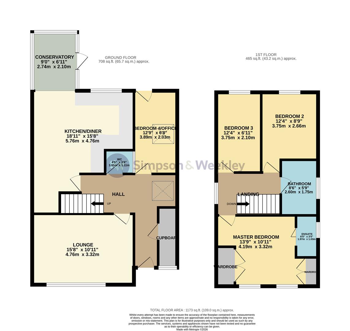 15, Silverdale Grove, Rushden floorplan