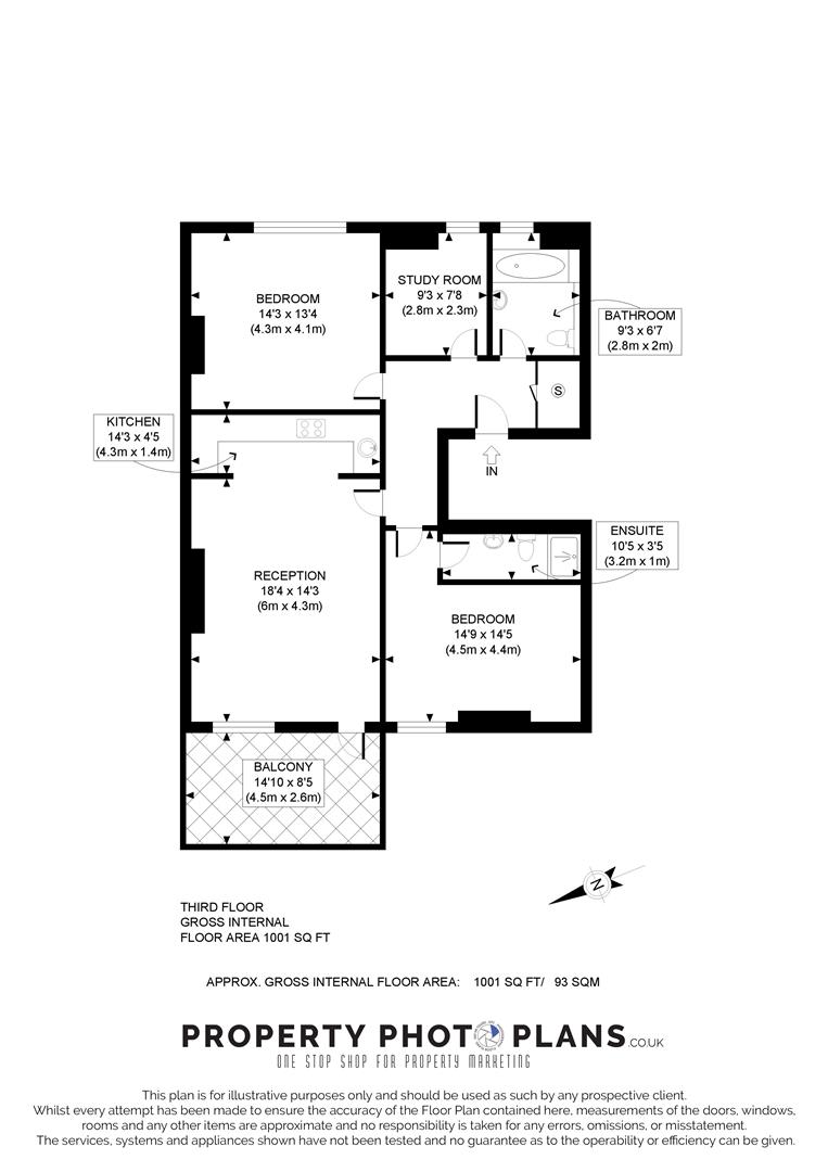 Flat 5, 7, Langland Gardens, London floorplan