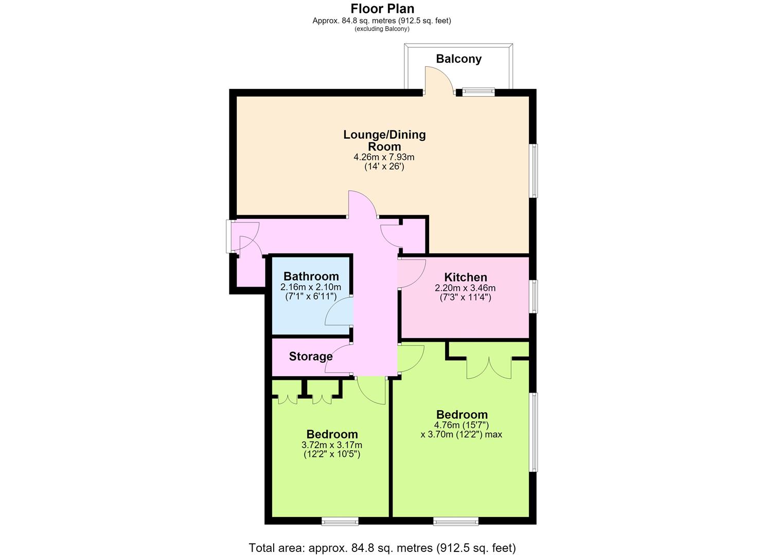 Flat 29, Augusta House, Augusta Place, Worthing floorplan
