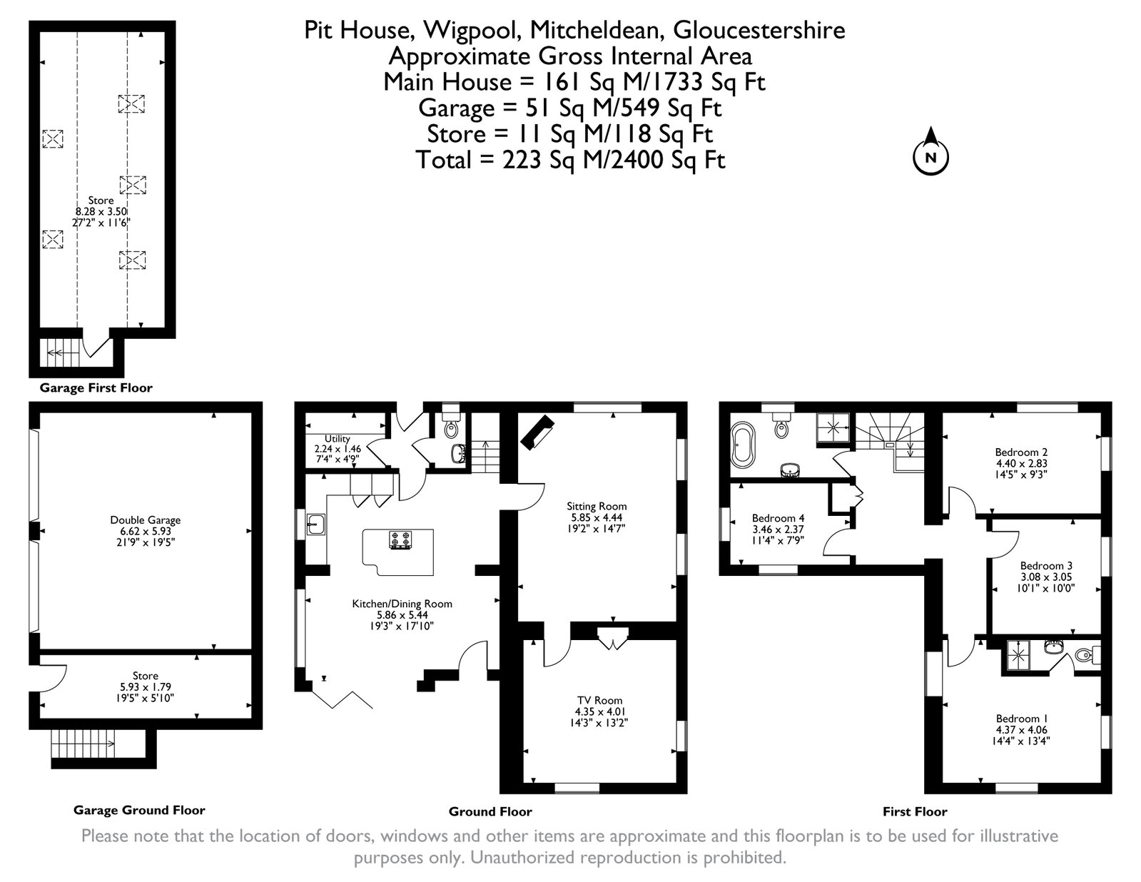 Pit House, Wigpool, Mitcheldean floorplan
