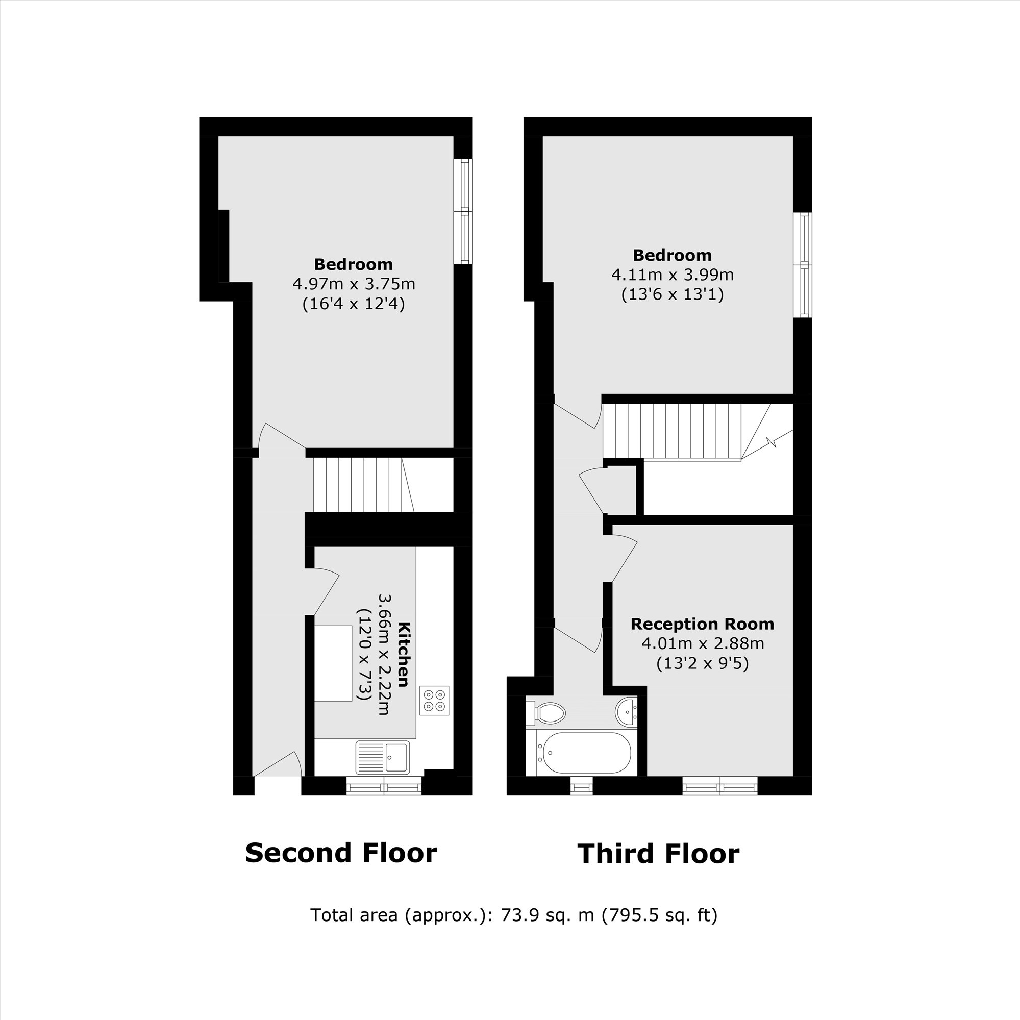 Flat 20, Stansfeld House, Longfield Estate, London floorplan