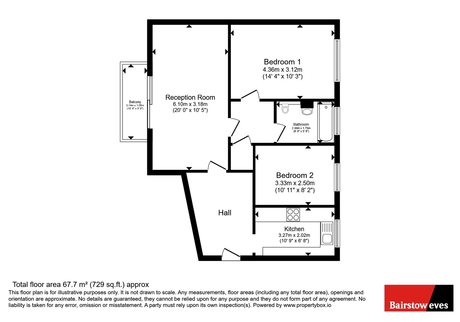 Flat 8, Suffolk Court, 186, Leigham Court Road, London floorplan
