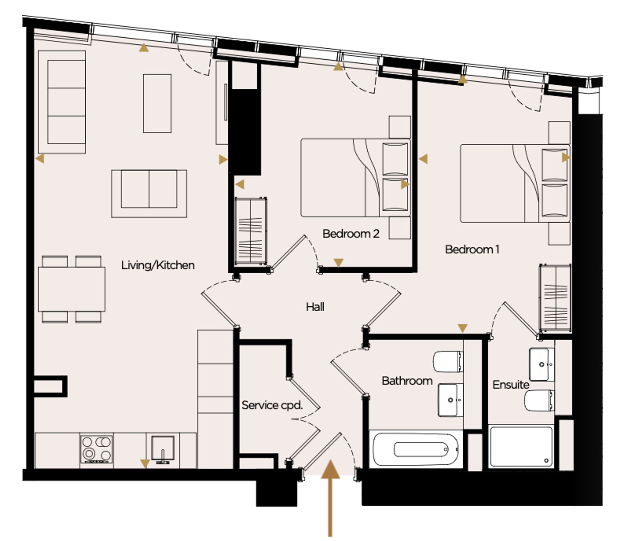 Flat A2002, 9 Owen Street, Manchester floorplan
