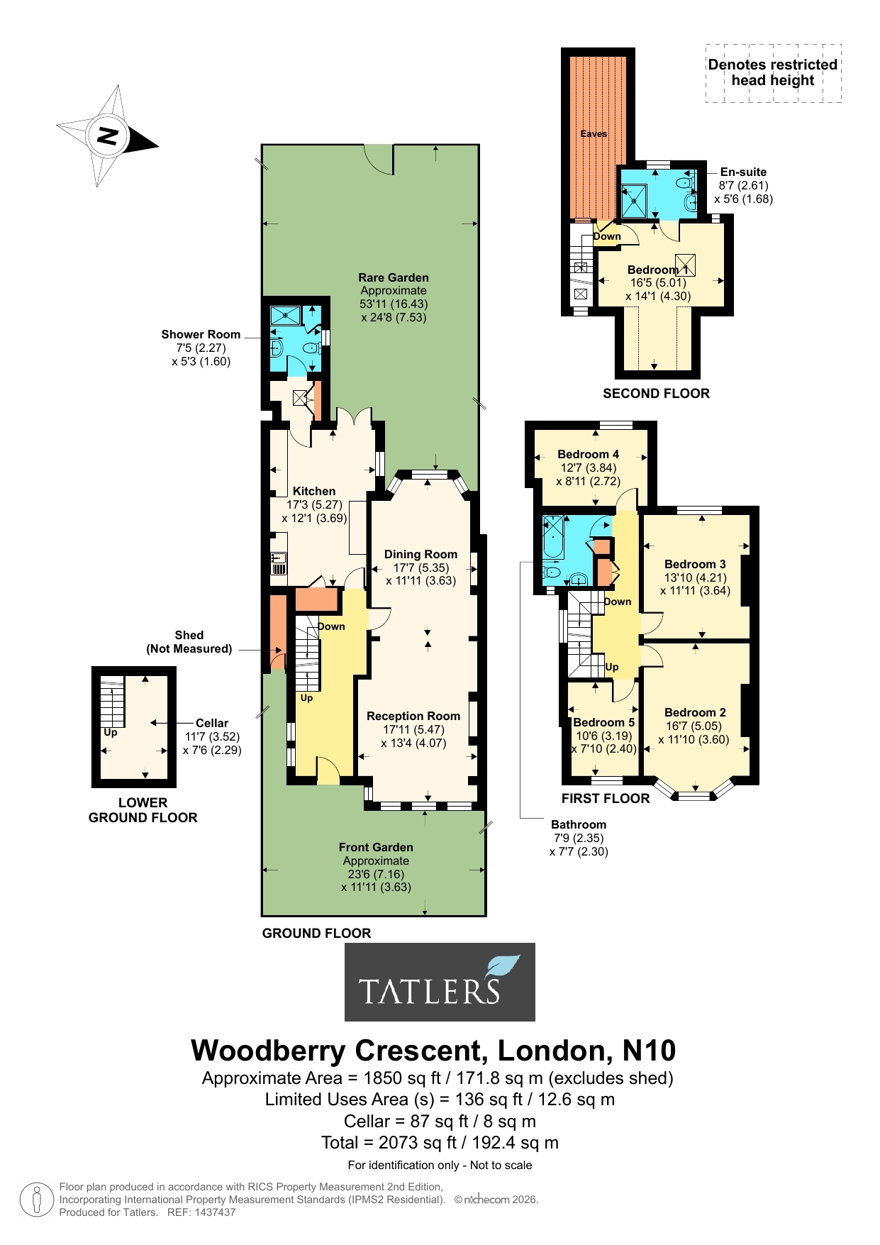 33, Woodberry Crescent, London floorplan