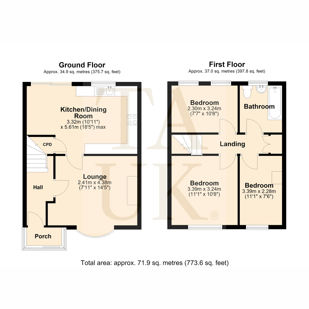 93, Prospect Road, Stourport-on-severn floorplan