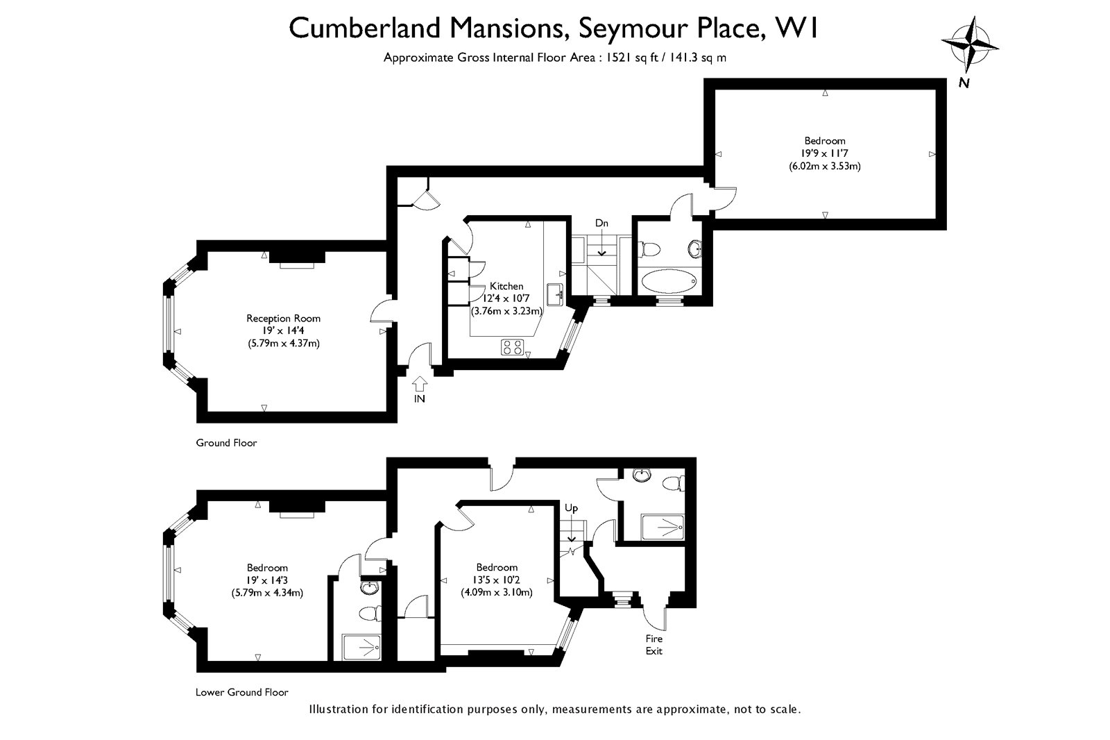 3 Bedrooms Flat for sale in Cumberland Mansions, Seymour Place, London W1H