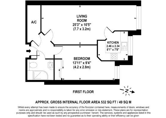 Flat 19, Stokes Lodge, 3, Park Lane, Surrey floorplan