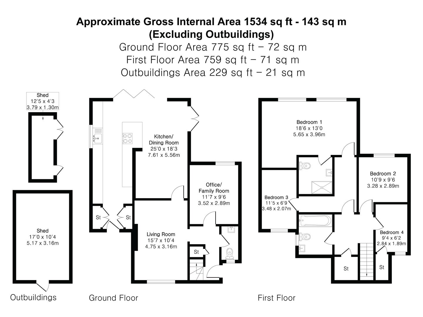 5, The Hyde, Clavering floorplan