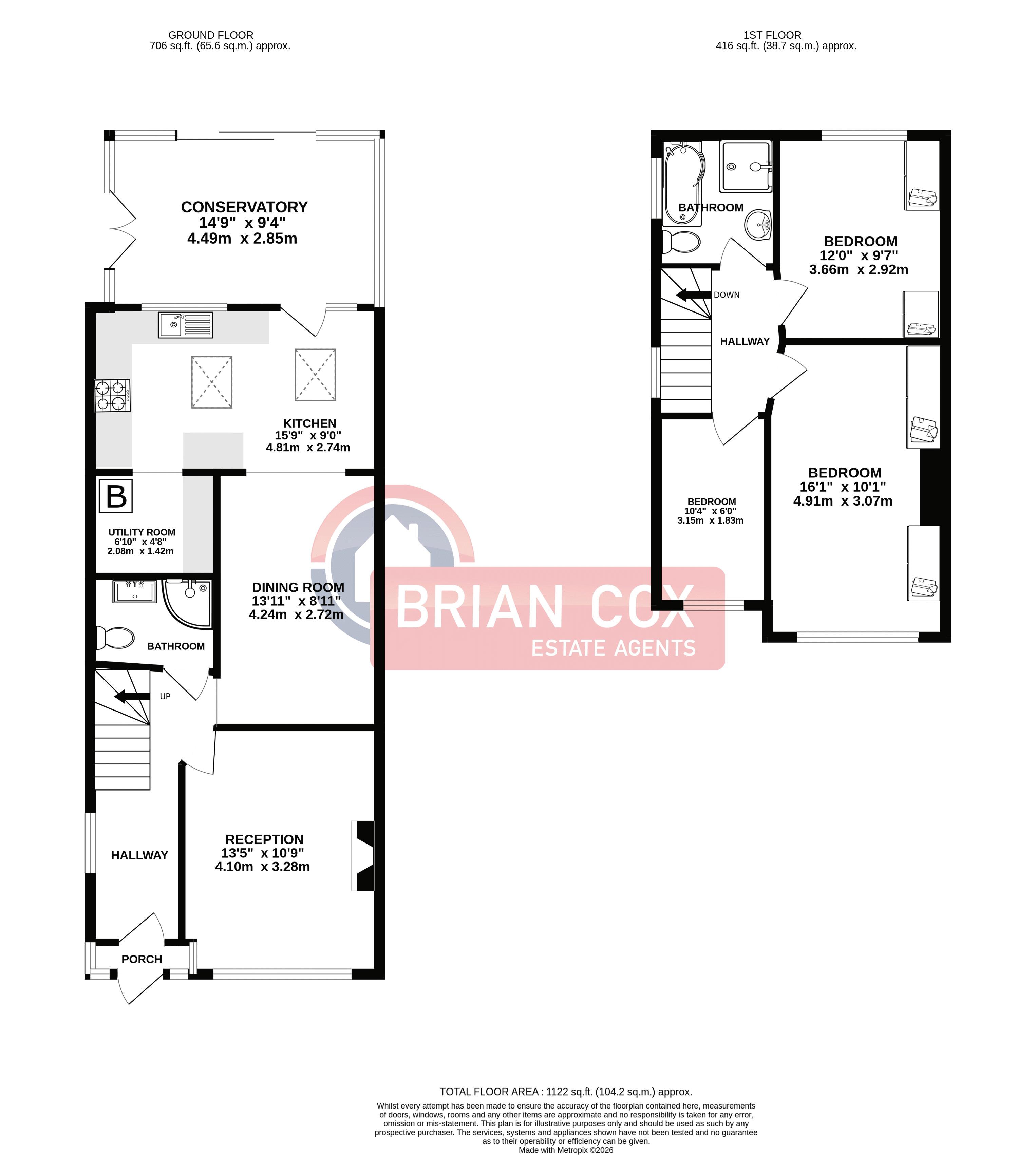 45, Beechmount Avenue, London floorplan