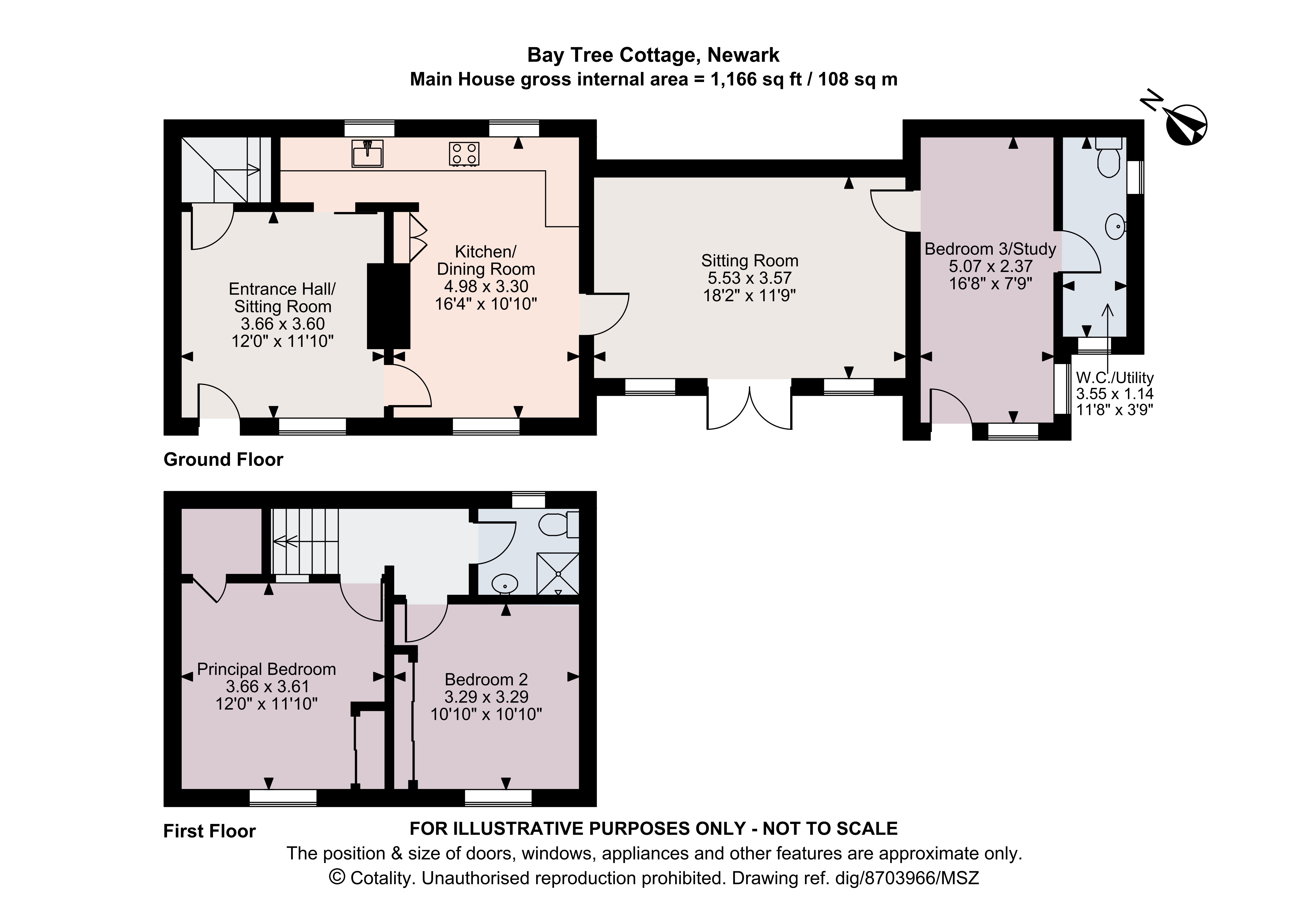 Bay Tree Cottage,, The Bar, Newark floorplan