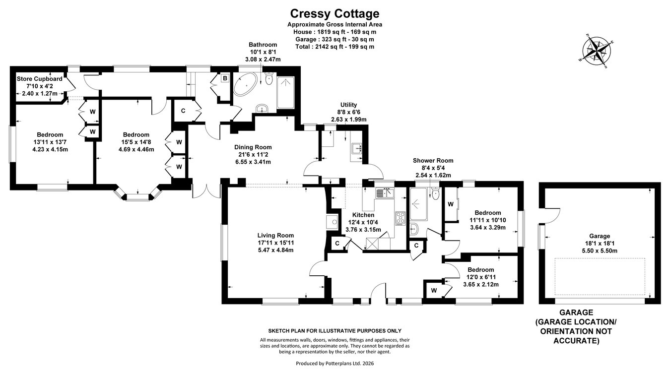 Cressy Cottage, Stockwell Lane, Cheltenham floorplan
