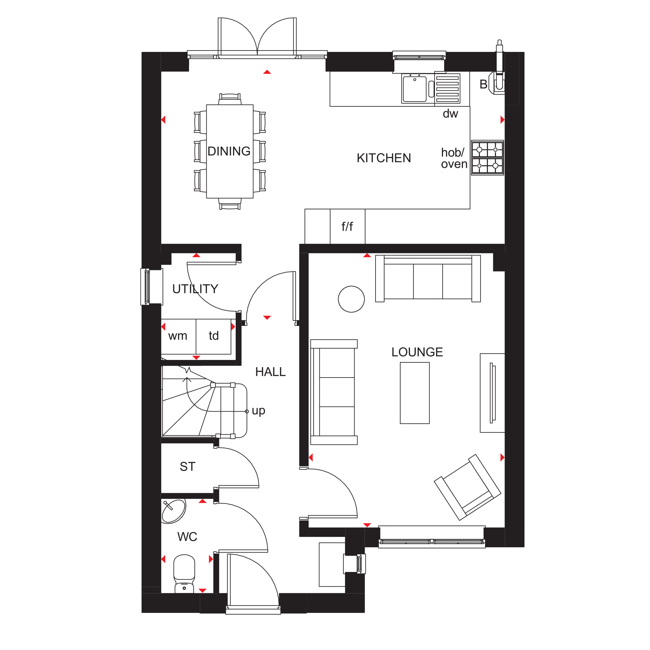 "Kingsley" at Lydiate Lane, Thornton, Liverpool L23, 4 bedroom detached
