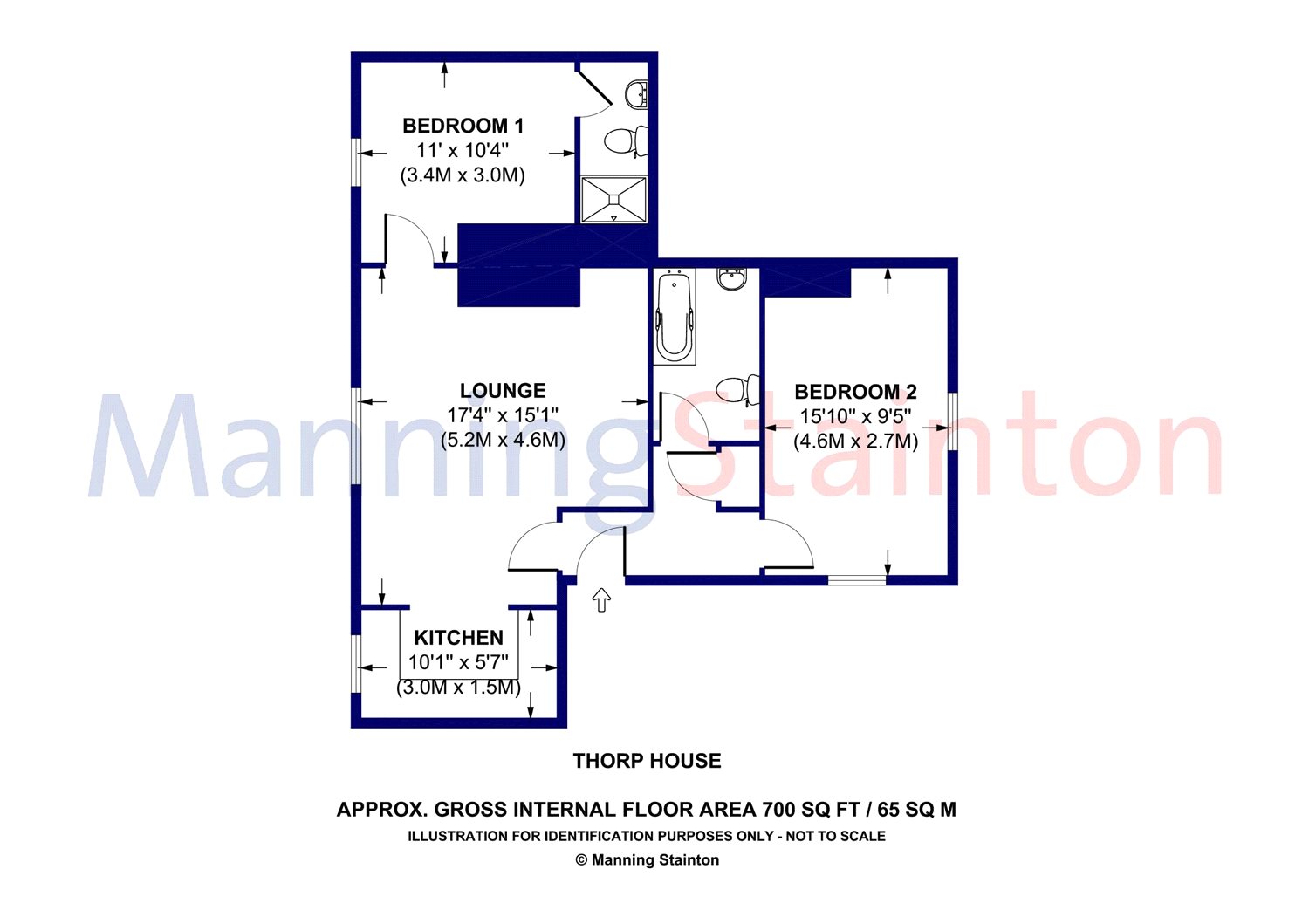 2 Bedrooms Flat to rent in 6 Thorp House, Commercial Street, Morley, Leeds LS27