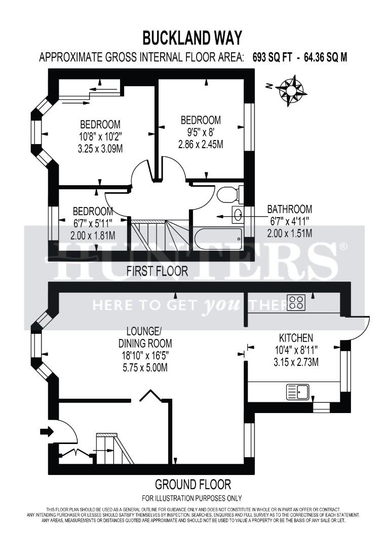 61, Buckland Way, Worcester Park floorplan