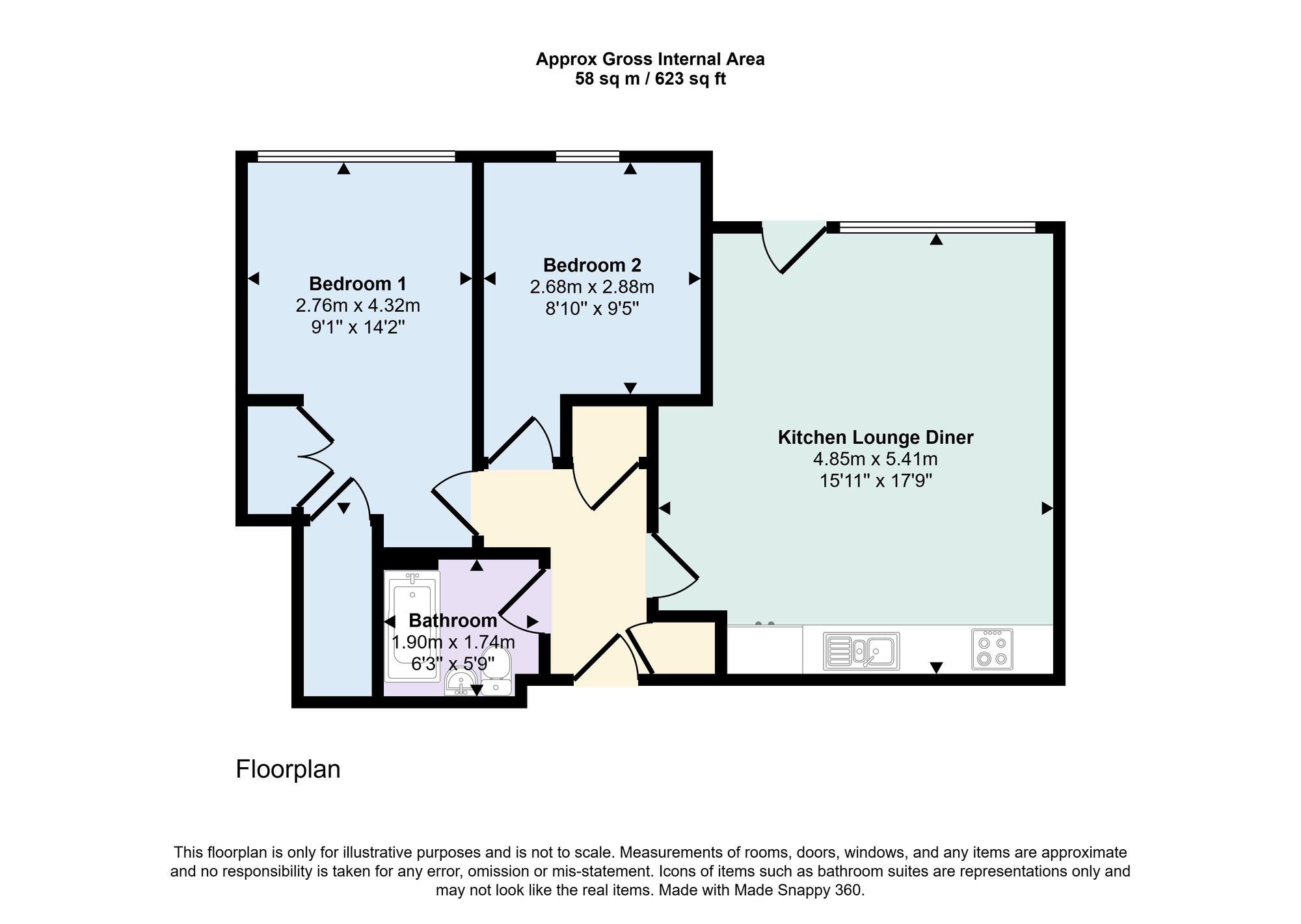 14 Evergreen Apts 253-269 High Road, Woodford Green, Woodford Green floorplan