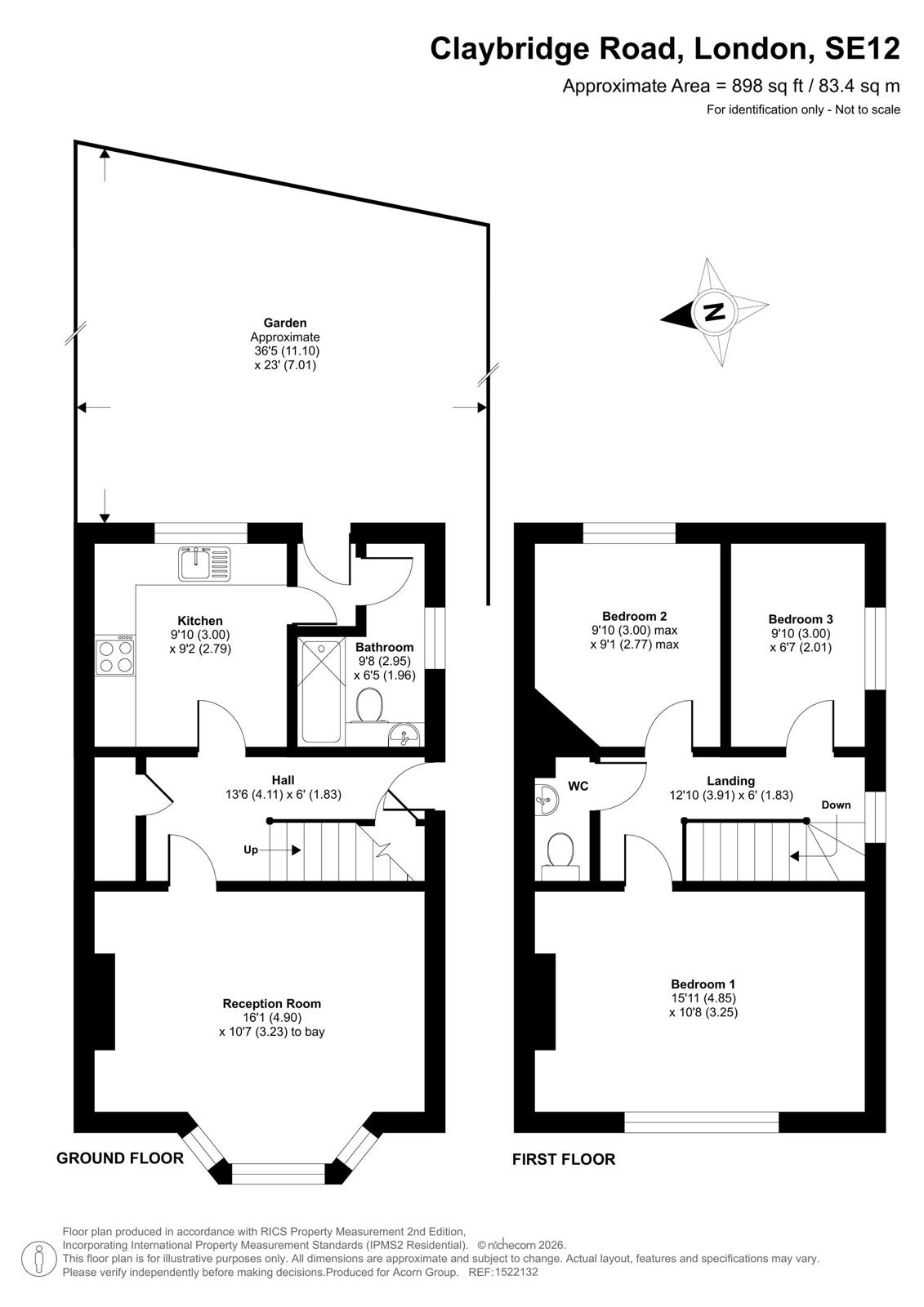 14, Claybridge Road, London floorplan