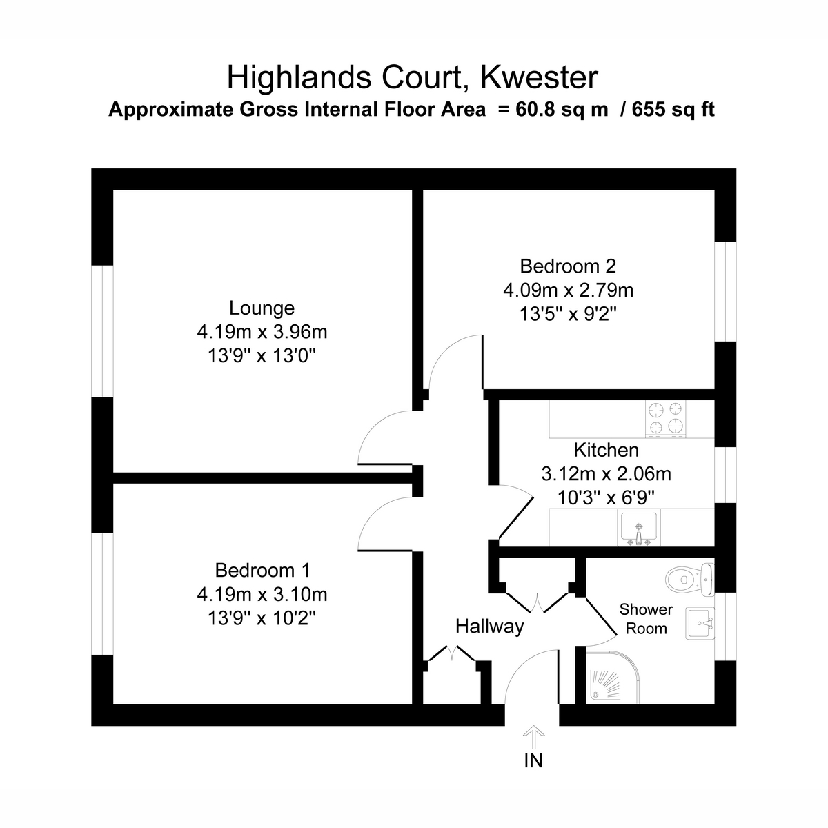 24 Highlands Court, London Road, Leigh-on-sea floorplan