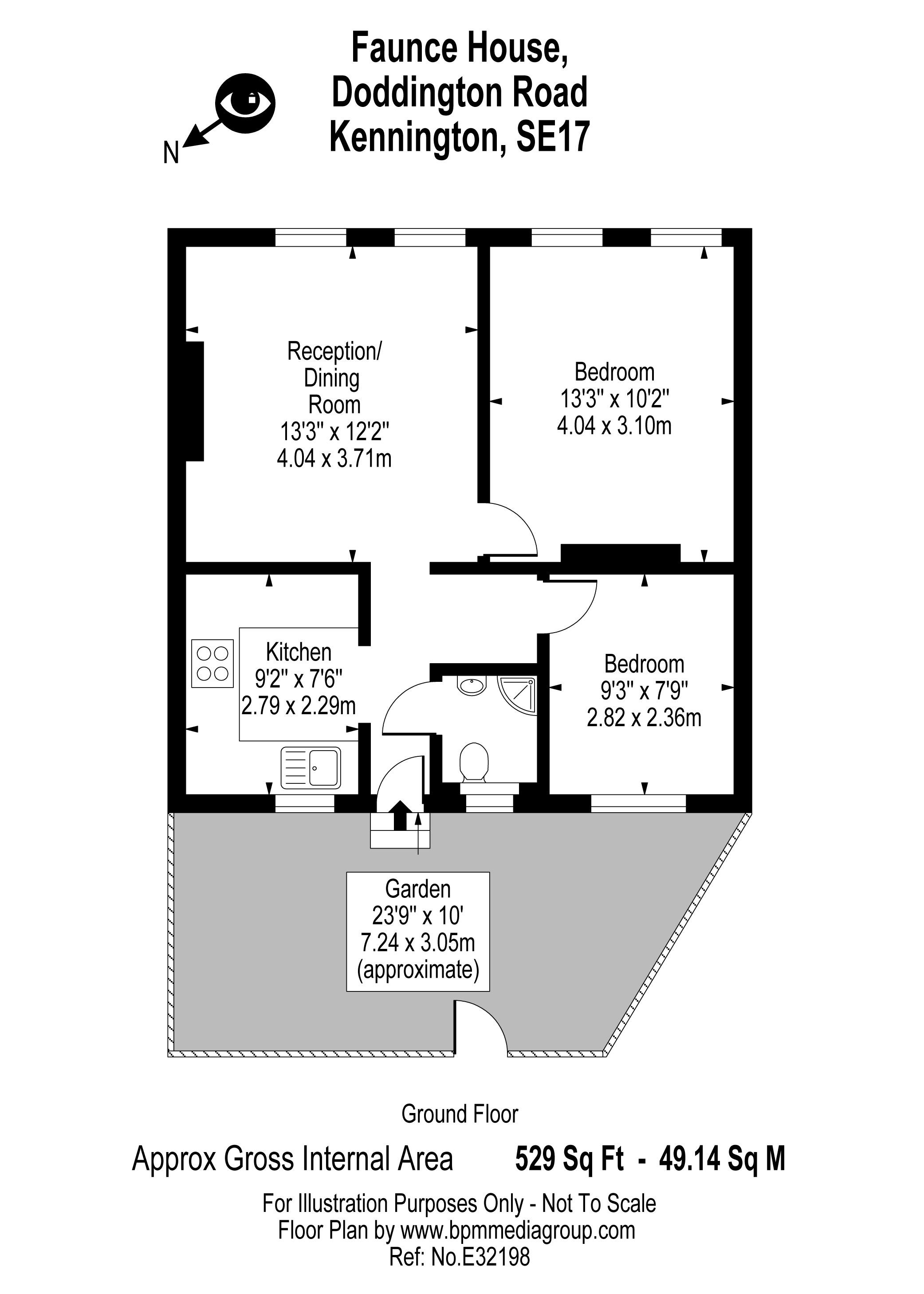 2 Bedrooms Flat to rent in Faunce House, Doddington Grove, Kennington, London SE17