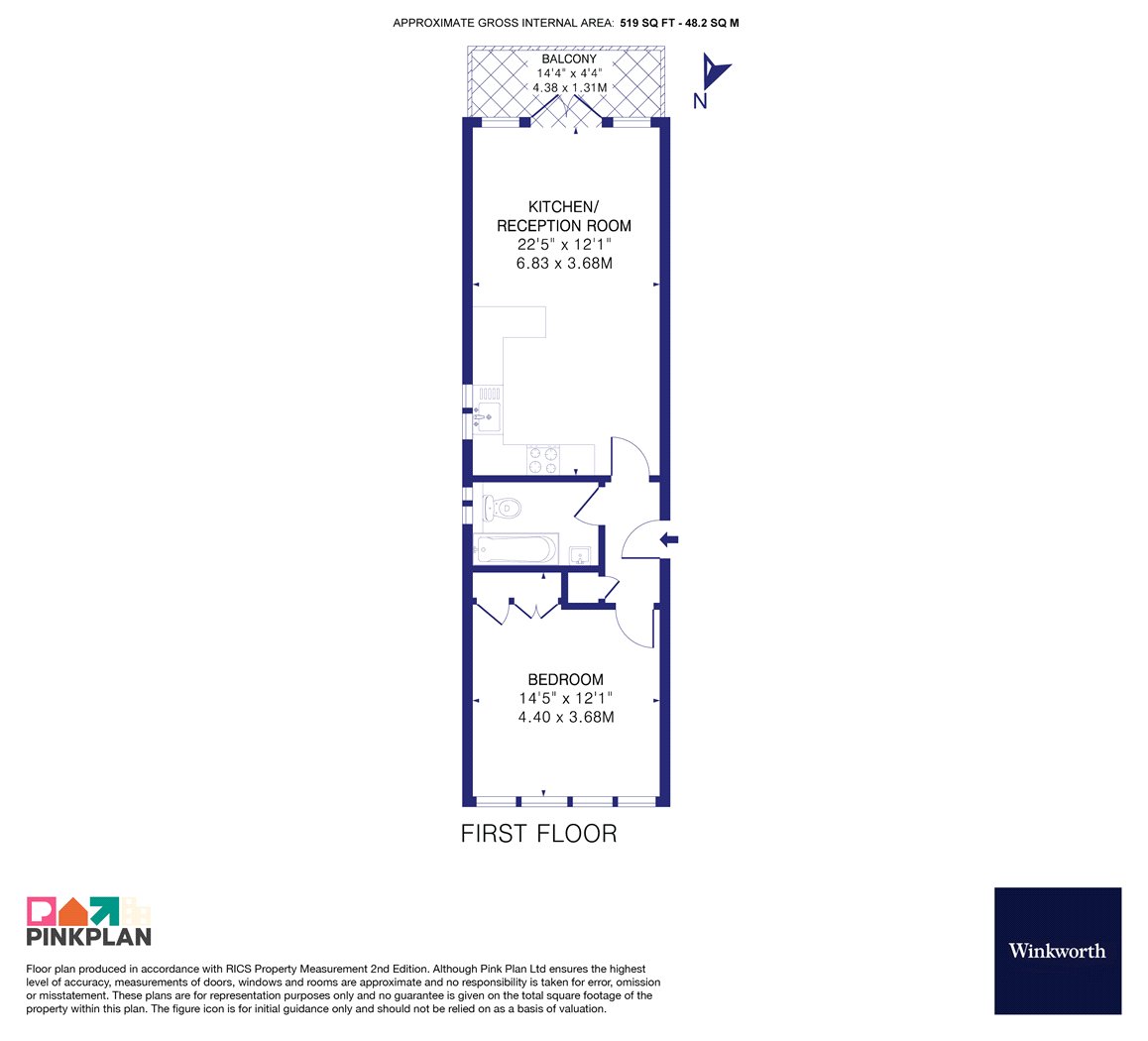 Flat 5, 20, Crescent Road, London floorplan