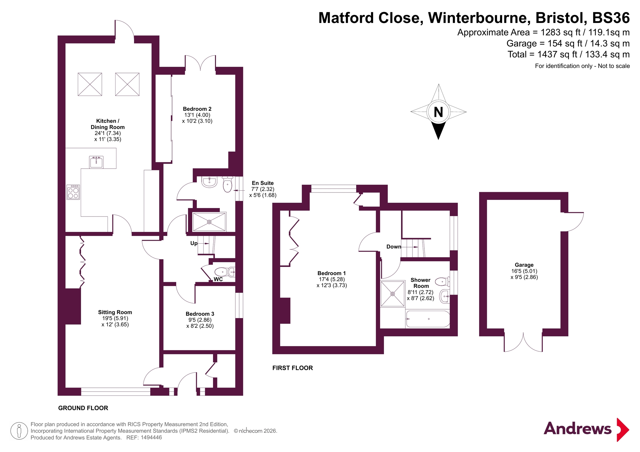 2, Matford Close, Bristol floorplan