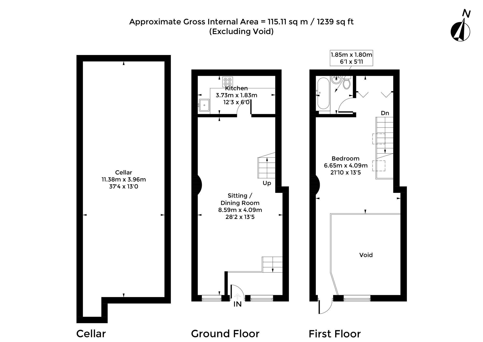 11a North Parade Avenue, Oxford floorplan