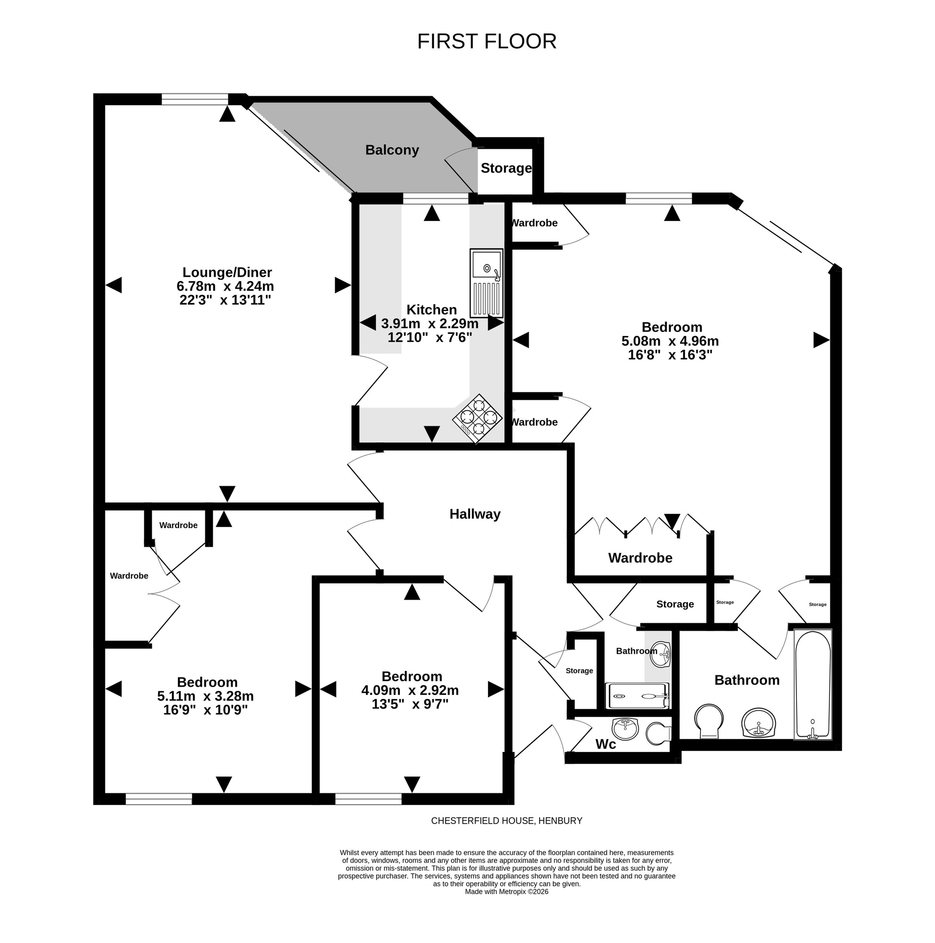 Flat 4, Bristol floorplan