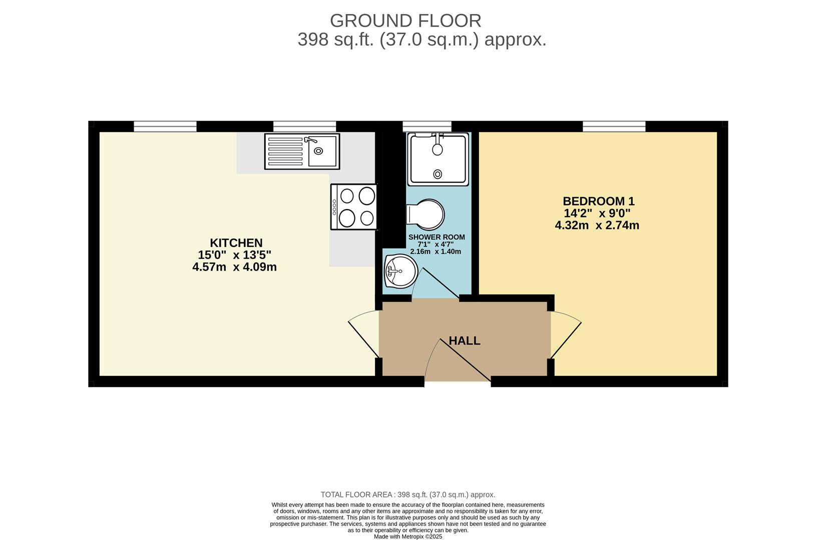 Flat 13 Solitaire House, 54, Upperton Road, Eastbourne floorplan
