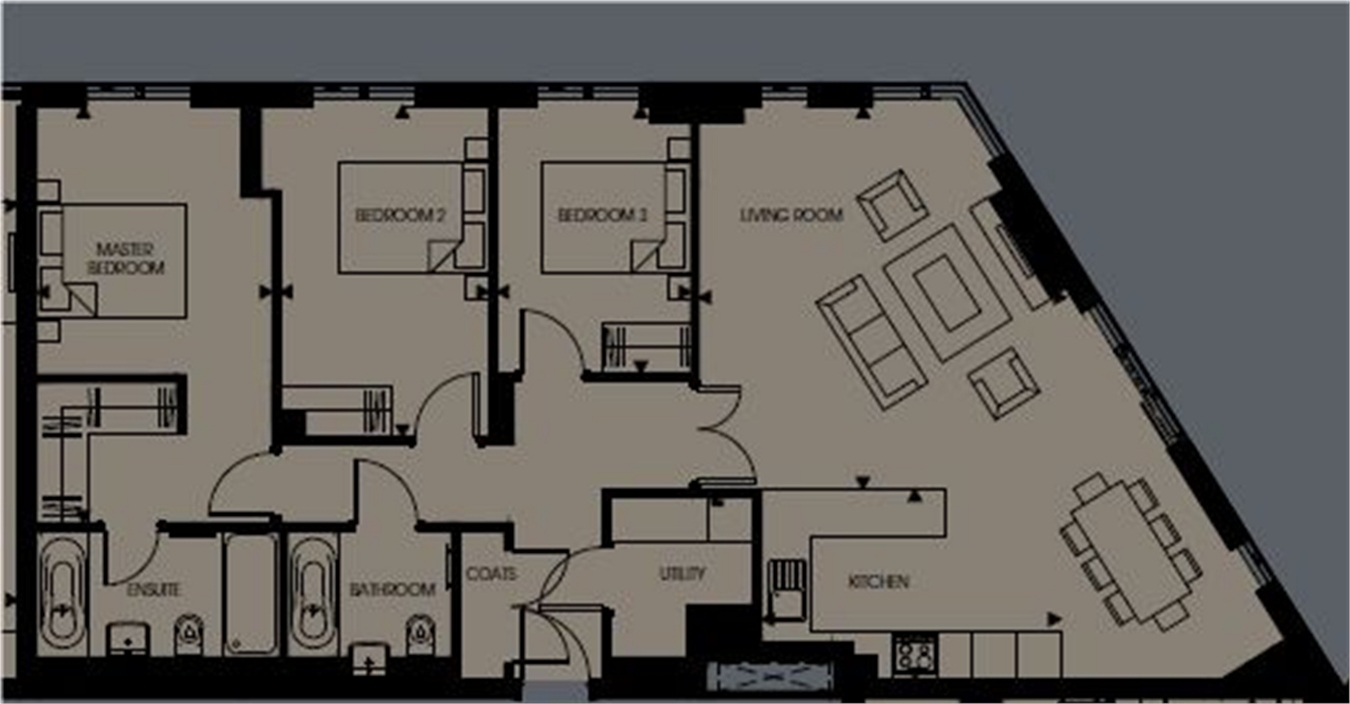 3 Bedrooms Flat to rent in 11 Saffron Central Square, Croydon, Surrey CR0